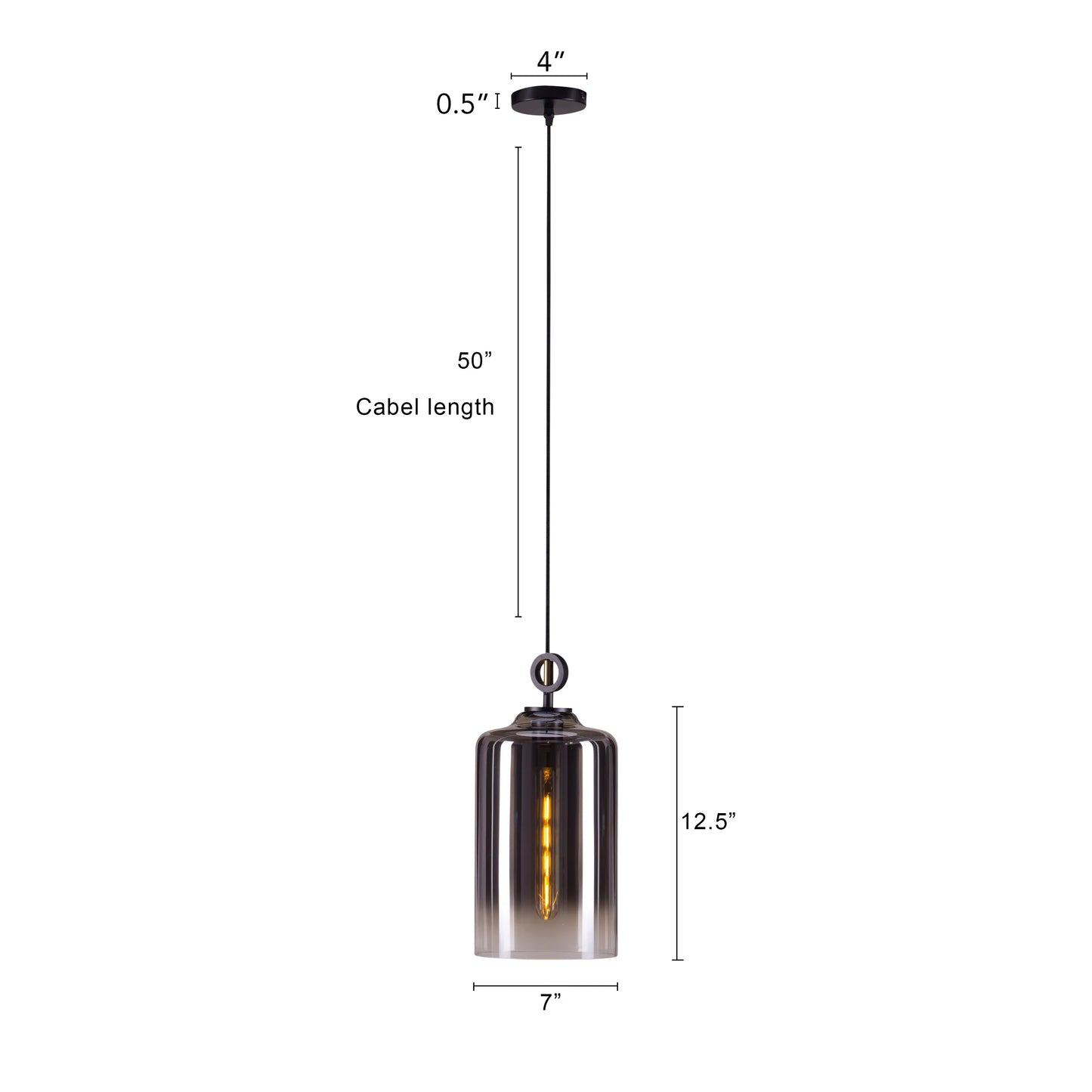 Ray Of Light (Dark Smokey Grey) Signature Pendant Light