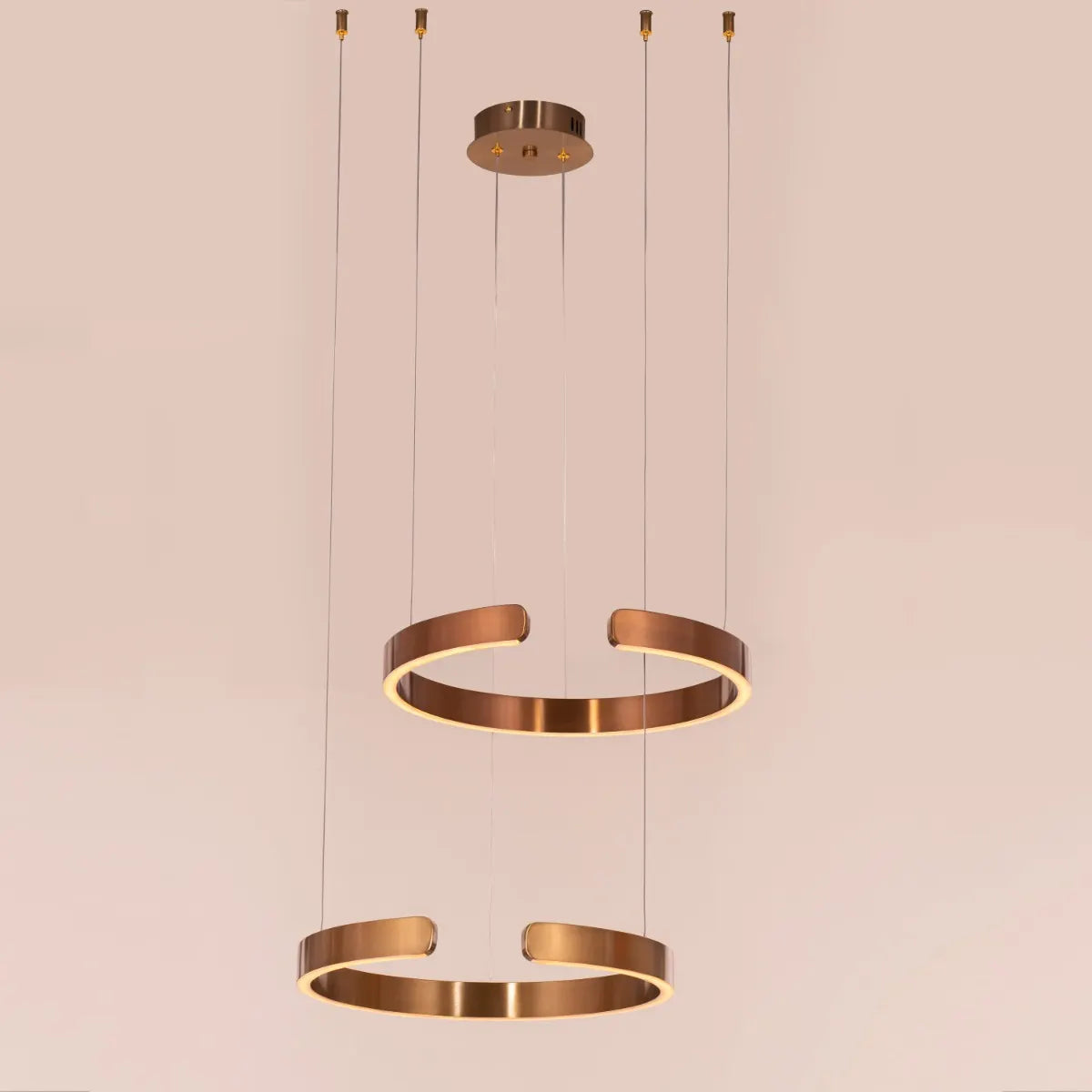 Gold small luxury chandelier with dimmable LED lights