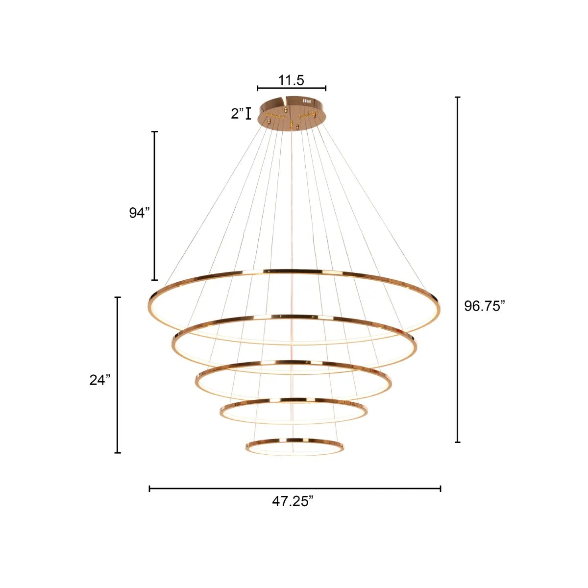 Never Seen Forever chandelier with elegant design and cascading crystals.