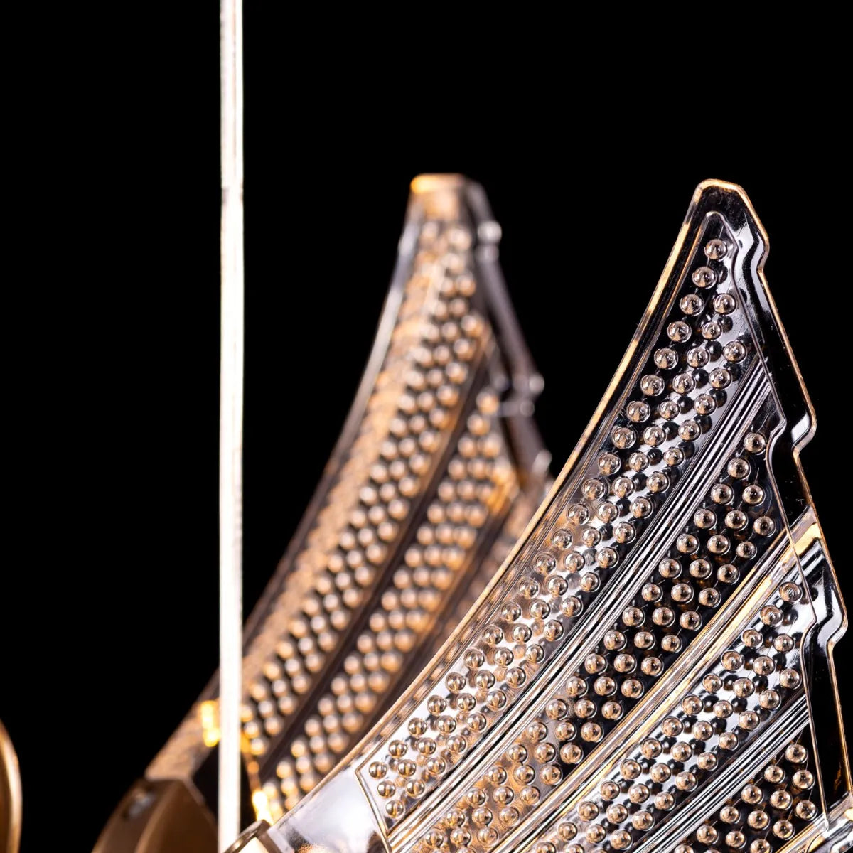 Sophisticated Small Gold Chandelier with Dimmable LED Technology and Remote Control – Two Birds One Throne