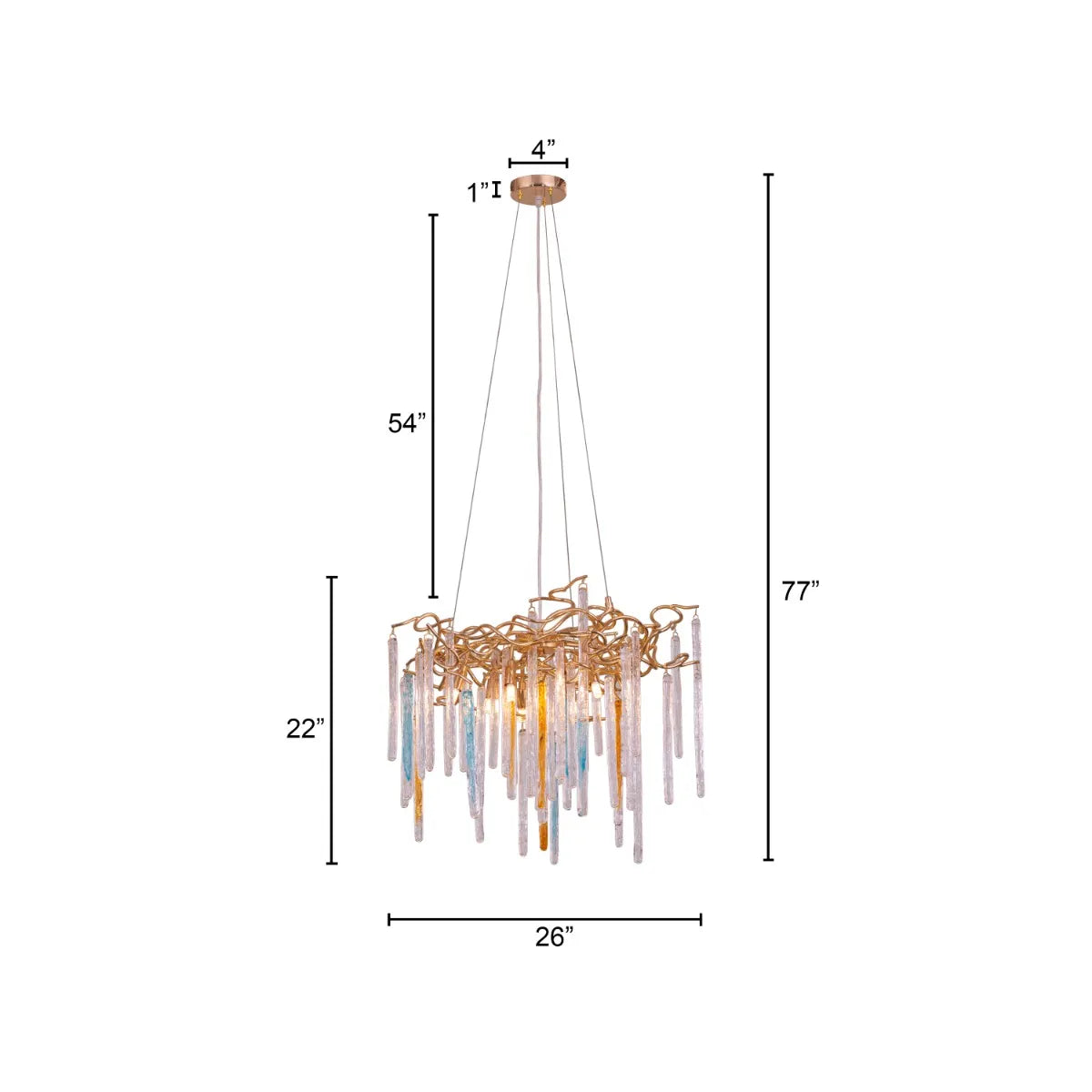 Elegant crystal chandelier with garden-inspired floral design