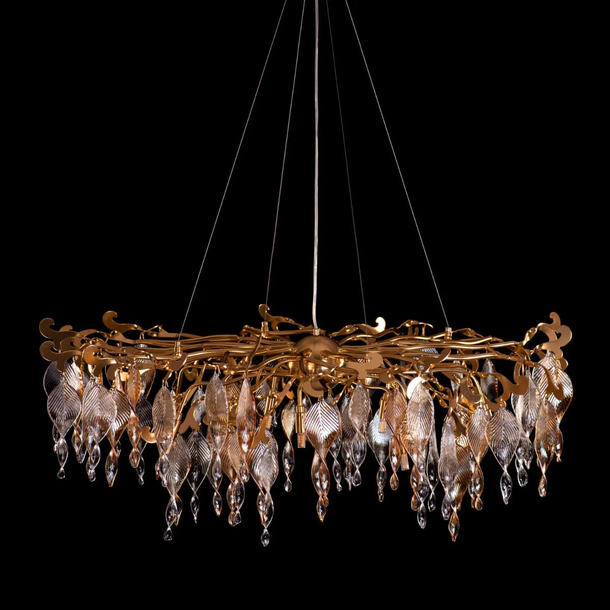 Golden Hour (Large, Gold) Crystal Chandelier