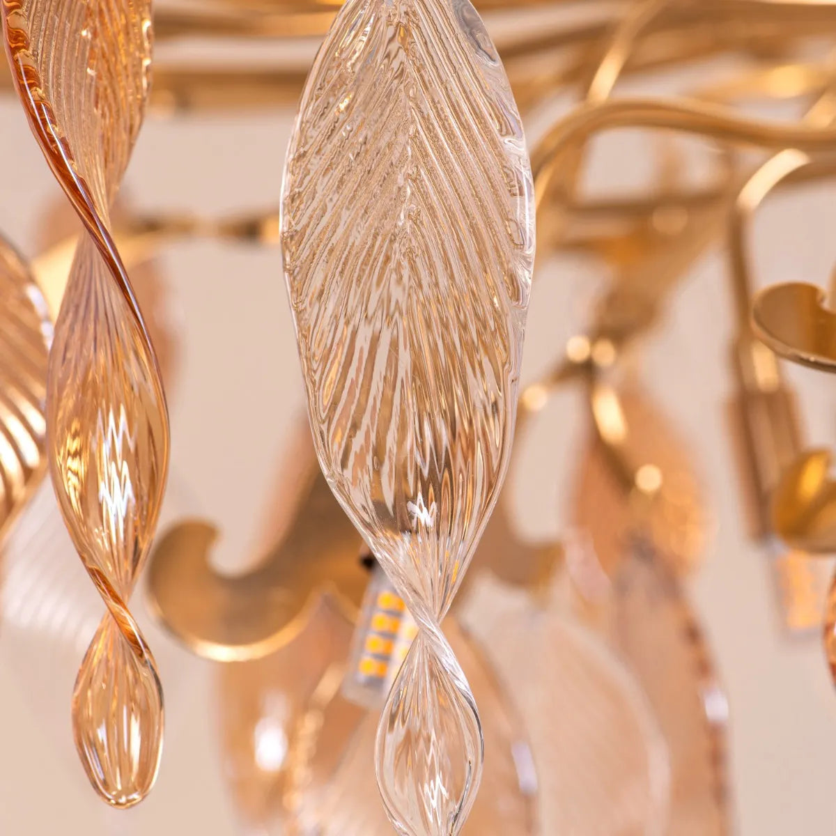 Golden Hour Chandelier in gold finish