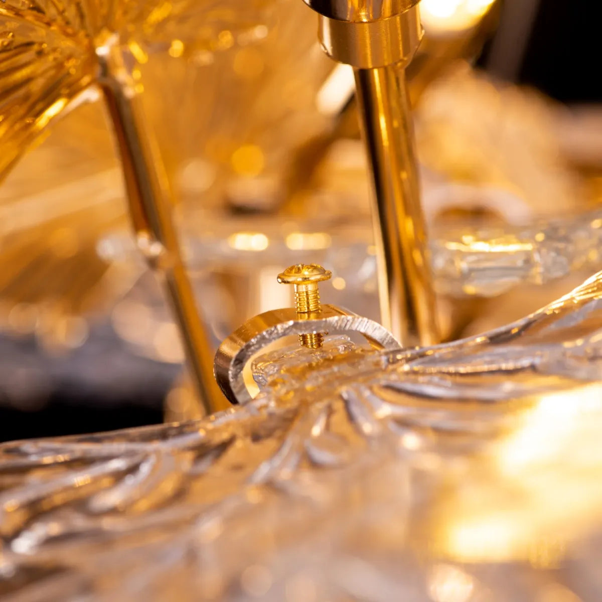 Falling For Flowers (Large, Gold) 1,2-Layer Tree Branch Crystal Chandelier