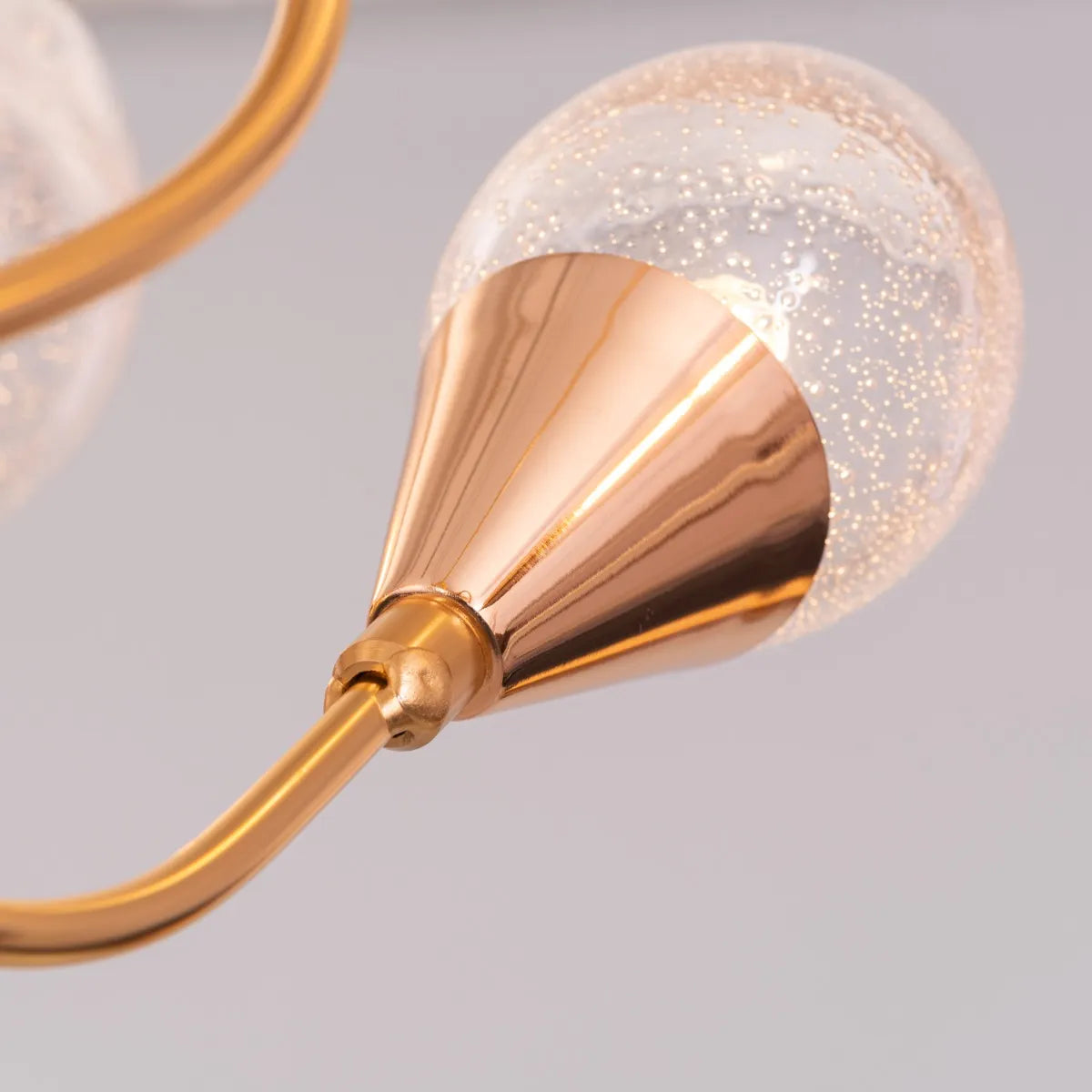 Fields Forever (Large, Gold) Tree Branch Bubble Glass Chandelier