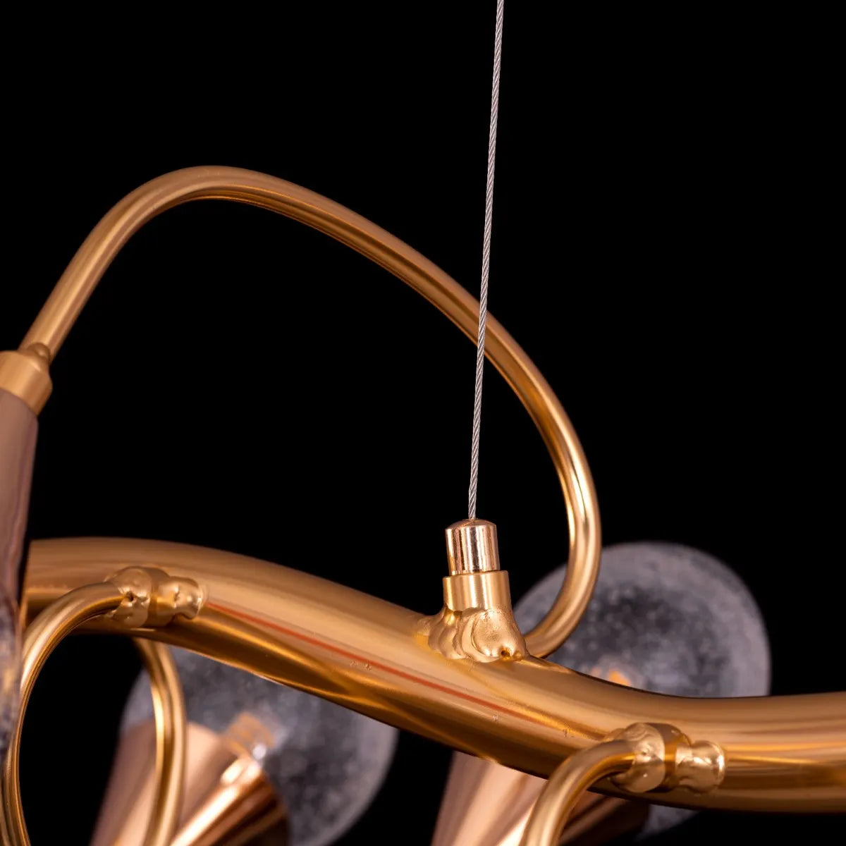 Fields Forever (Large, Gold) Tree Branch Bubble Glass Chandelier