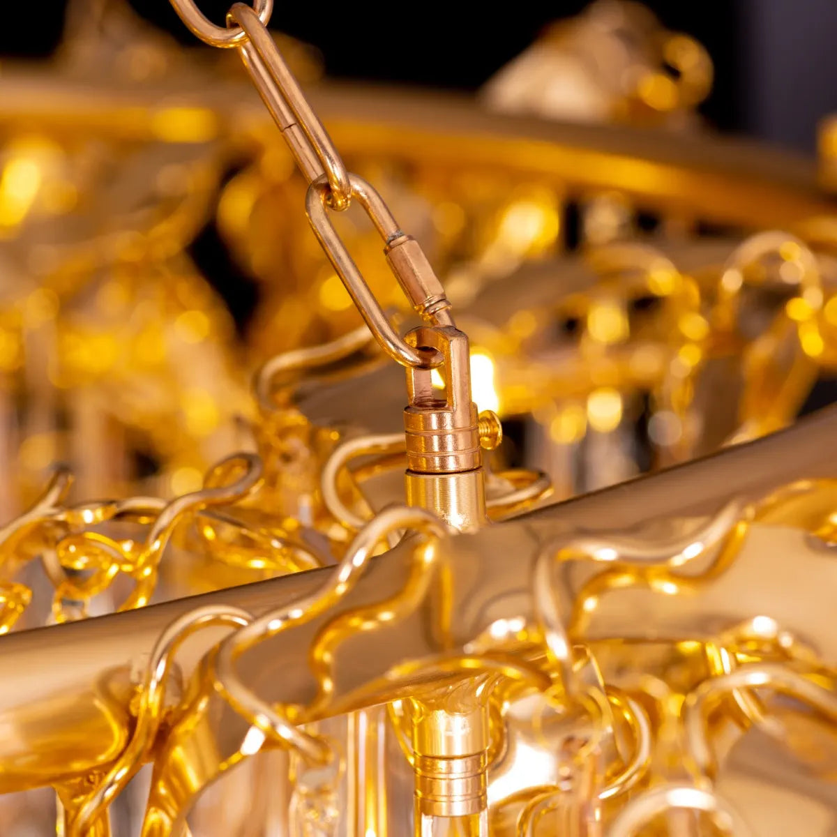 Stardust (Large, Gold) 3-Layer Crystal Chandelier