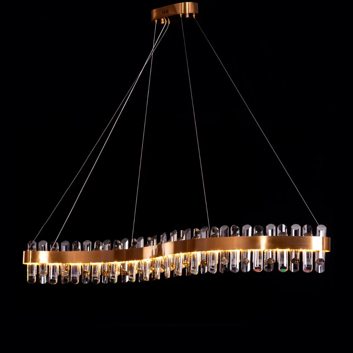 Start From Scratch Long Crystal Chandelier