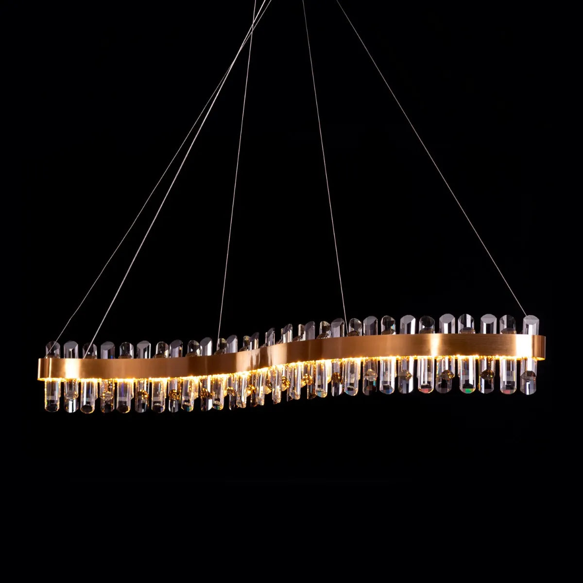 Start From Scratch Long Crystal Chandelier