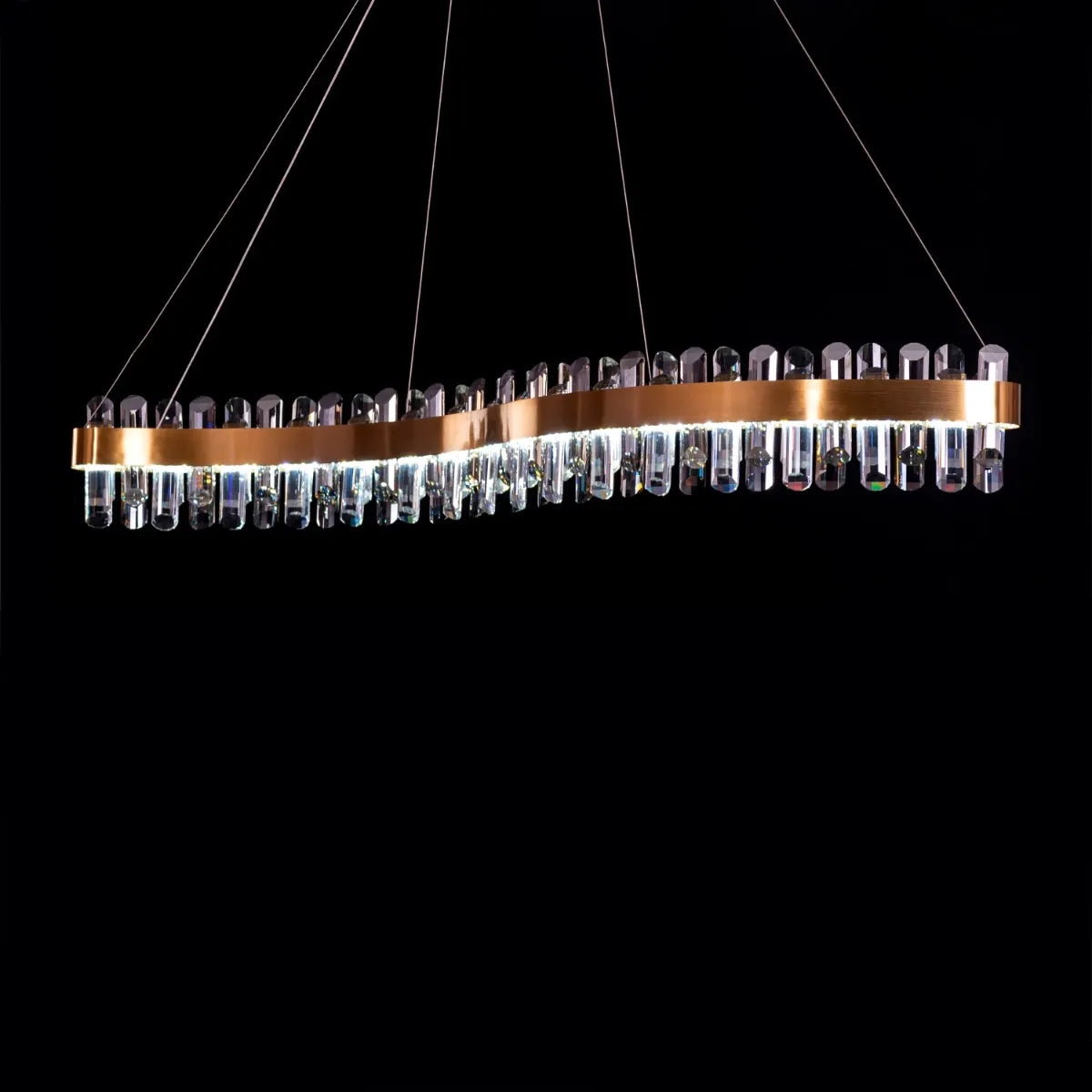 Start From Scratch Long Crystal Chandelier