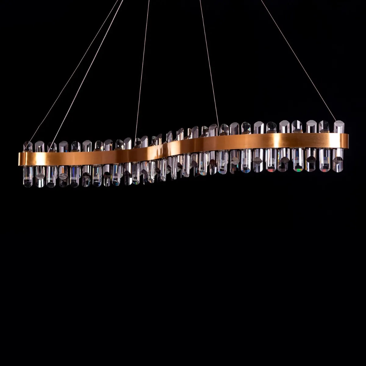 Start From Scratch Long Crystal Chandelier