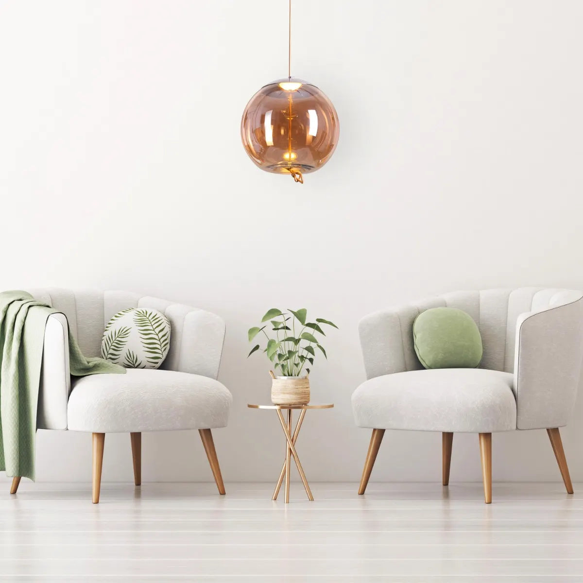 Motivation (Amber, Built-In LED) Glass Pendant Light