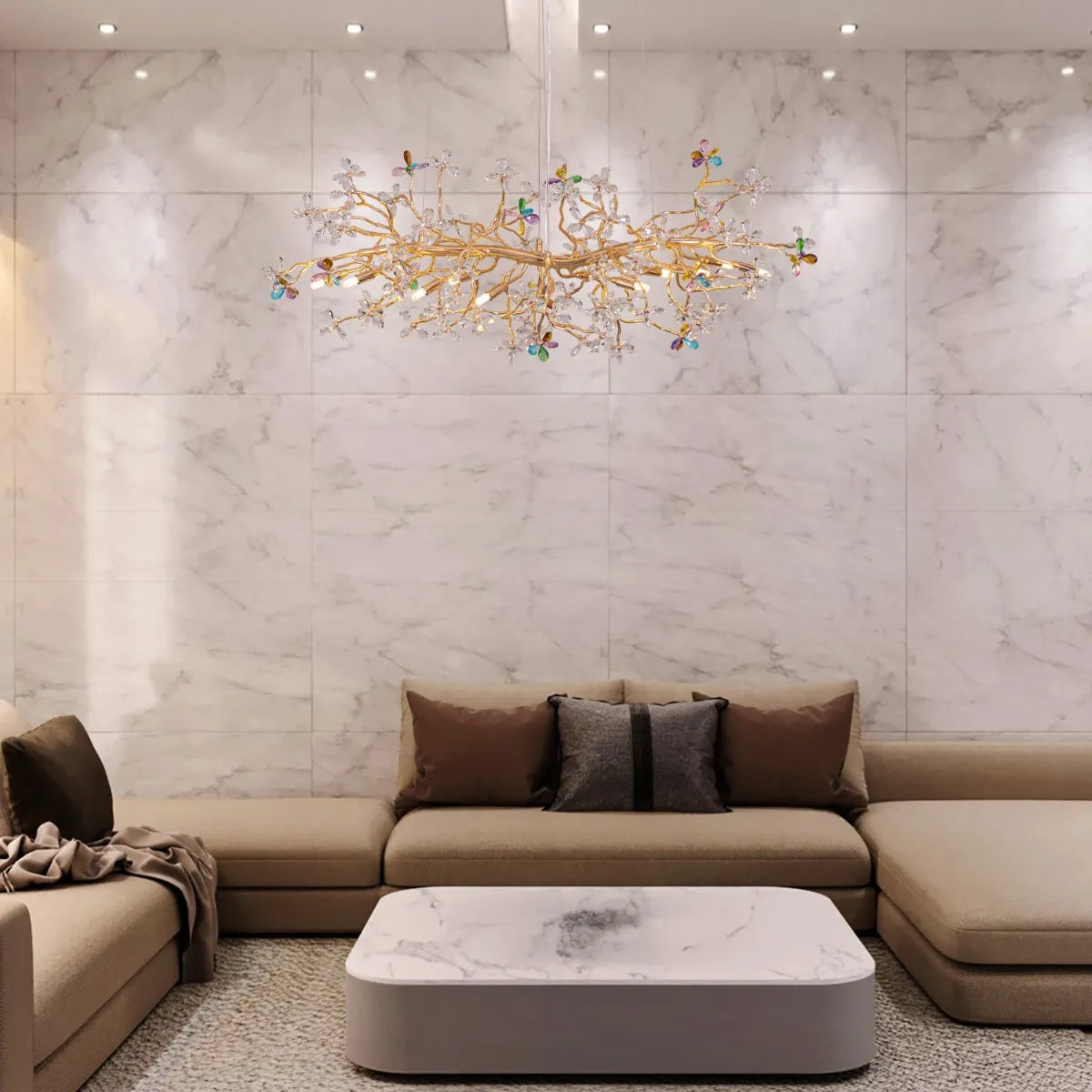 Daylight Fades Tree Branch Crystal Chandelier