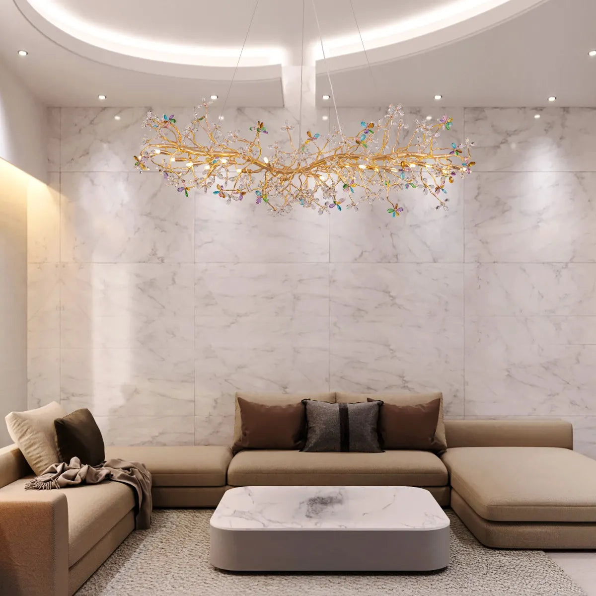 Daylight Fades Tree Branch Crystal Chandelier