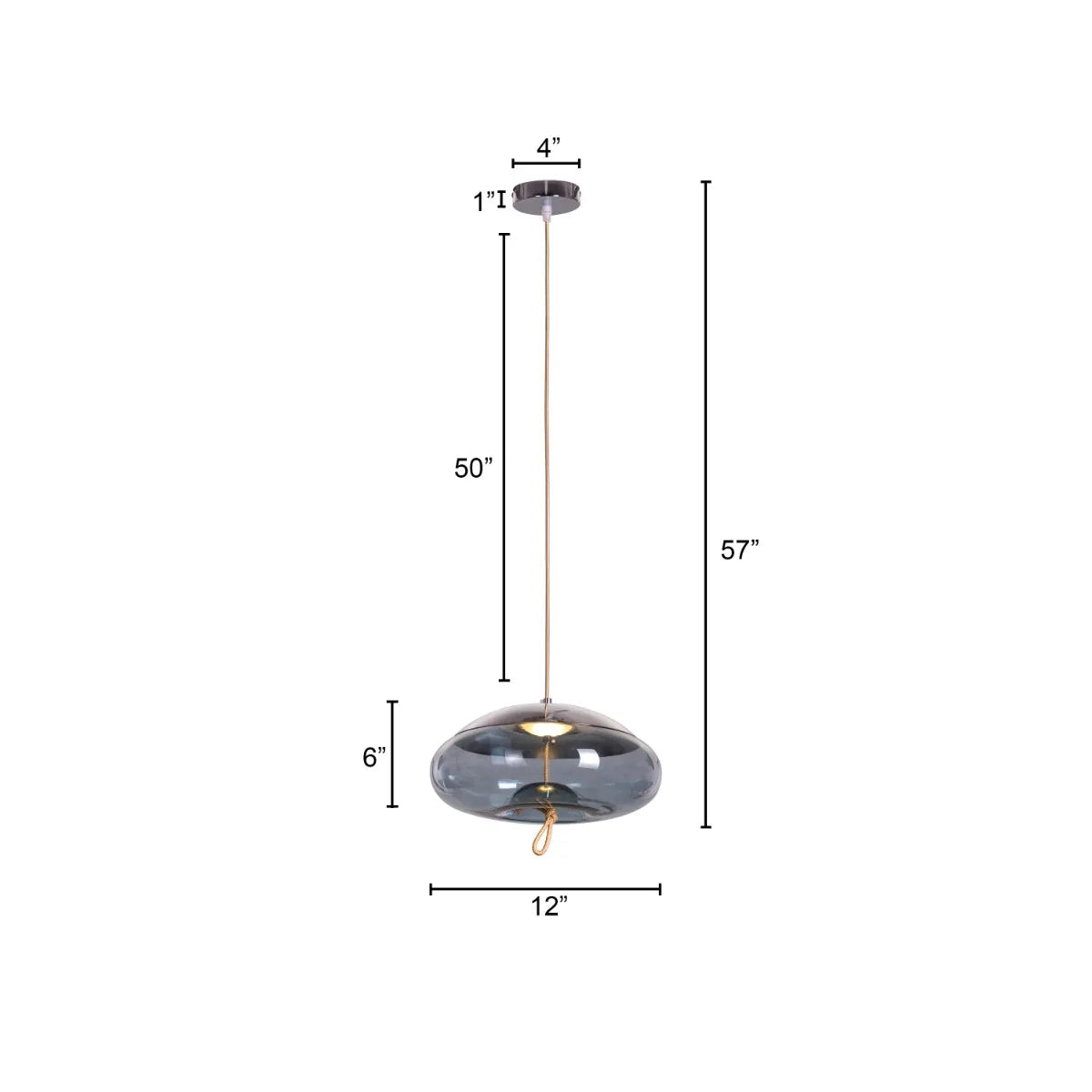 Change To Grow (Blue, Amber, Built-In LED) Glass Pendant Light