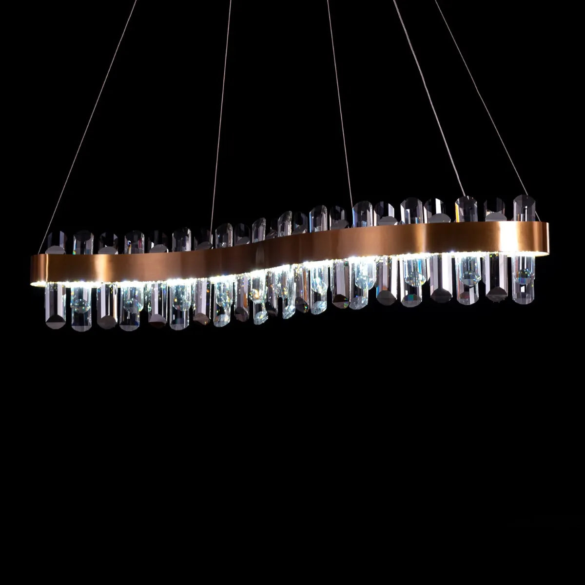 Start From Scratch Long Crystal Chandelier