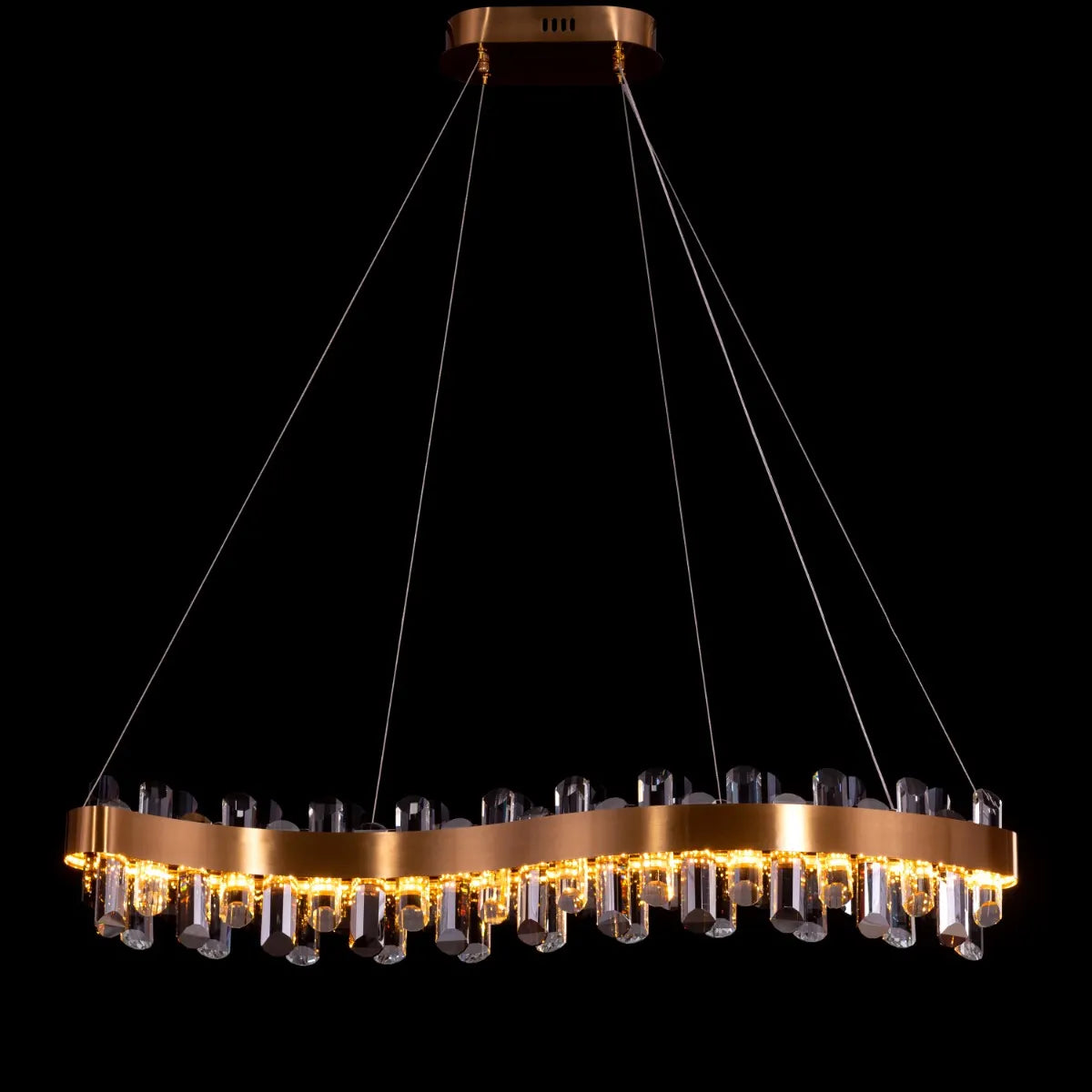 Start From Scratch Long Crystal Chandelier