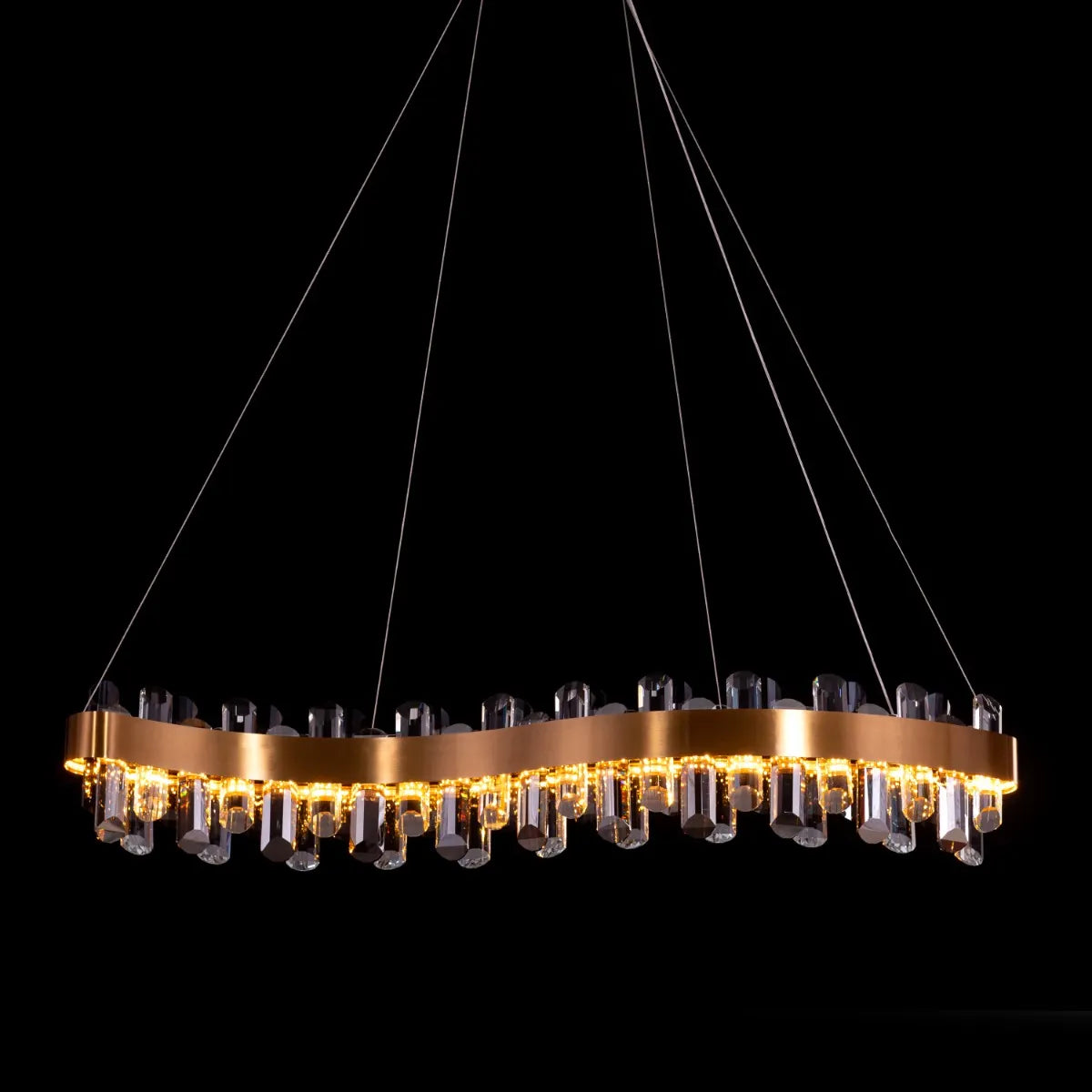 Start From Scratch Long Crystal Chandelier