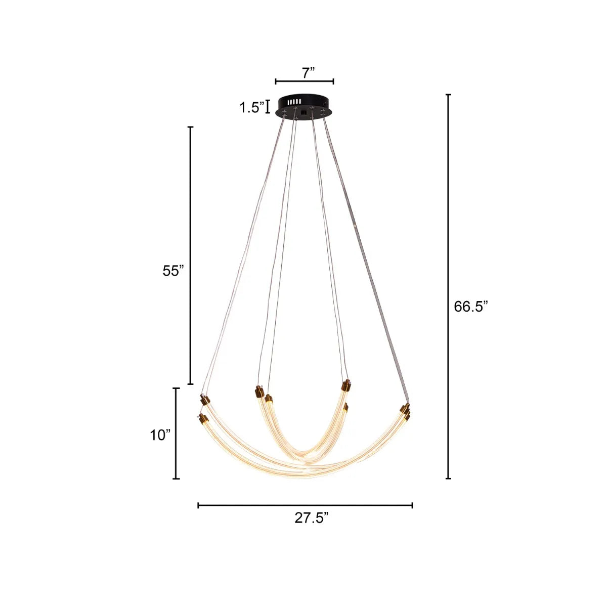 Quick Fix Chandelier: A dimmable LED chandelier with a remote control for customizable illumination.