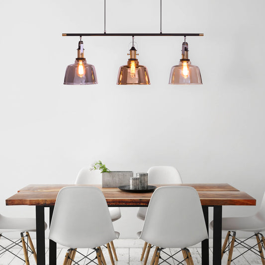 Royal Tea Pendant Light with smokey grey, copper, and amber finish