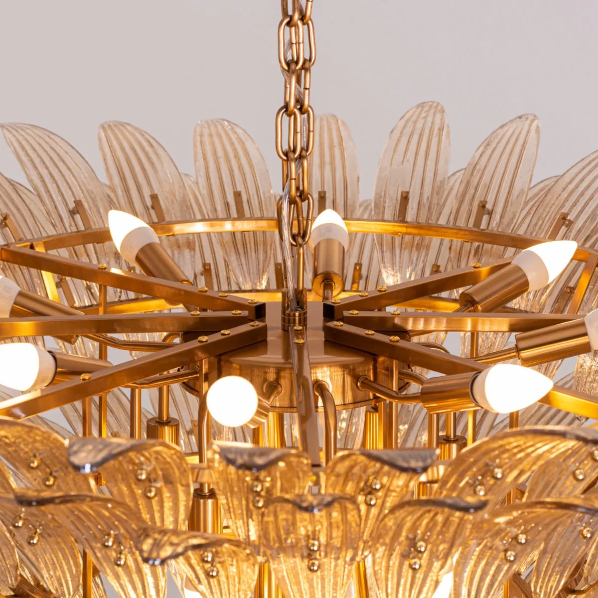 Land This Plane (Large, Gold) Glass Chandelier