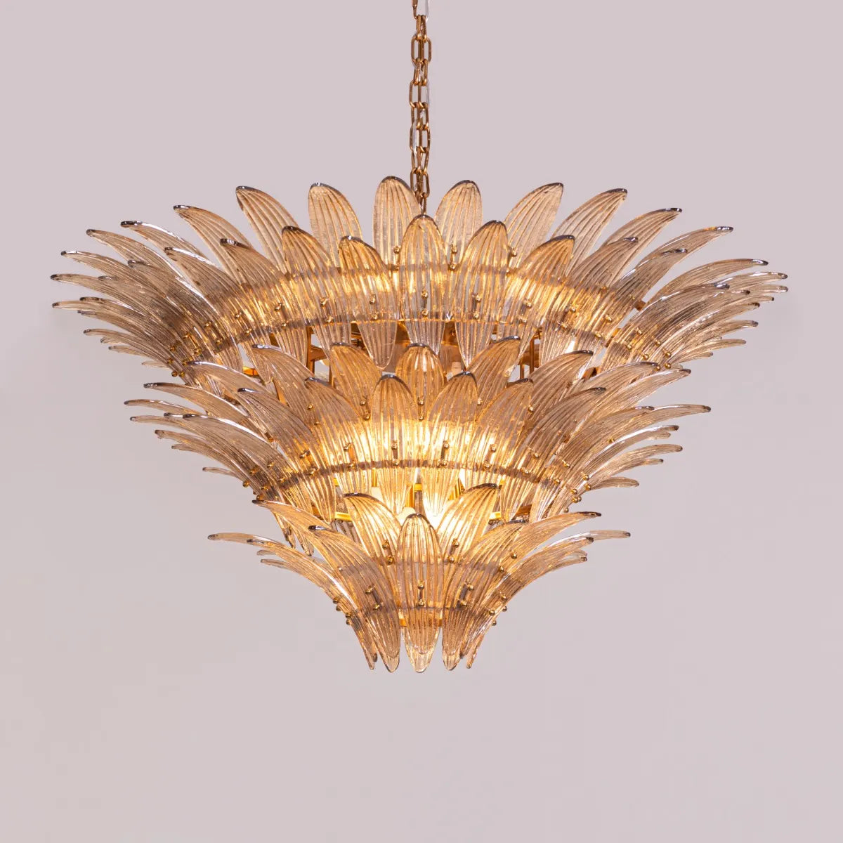 Land This Plane (Large, Gold) Glass Chandelier