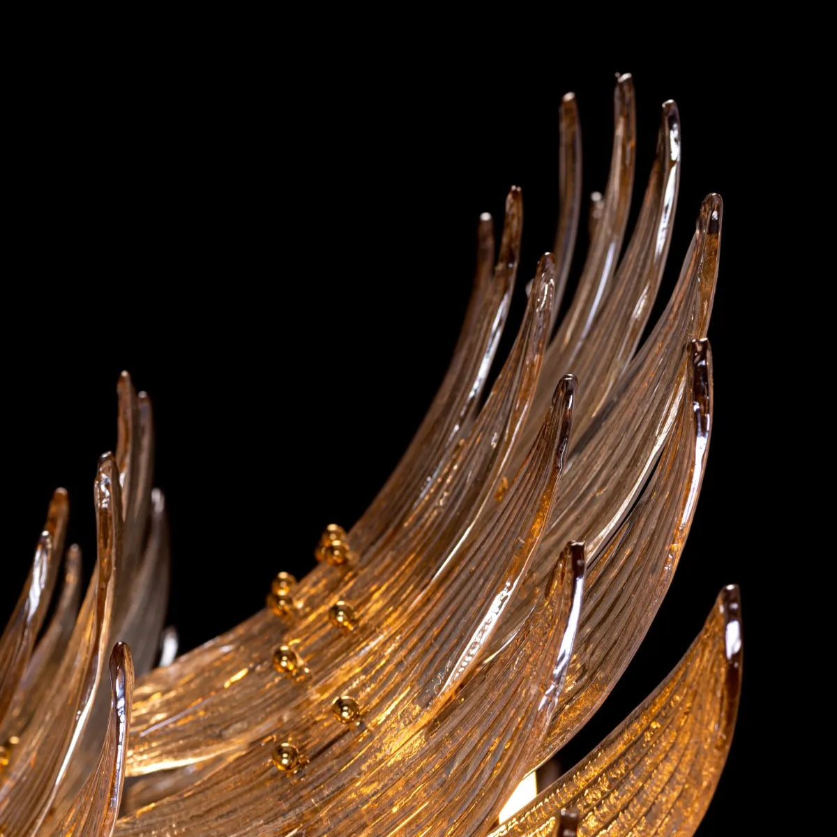 Land This Plane Chandelier suspended in a luxurious living room, its gold framework and glass elements evoking an aircraft's descent.