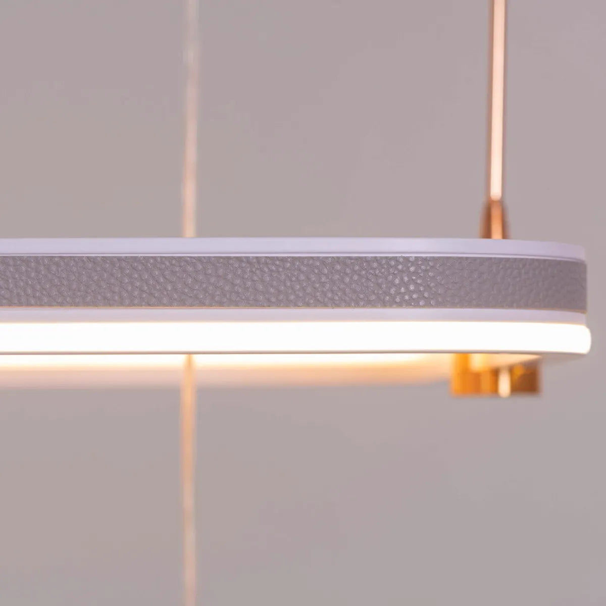 Love Test (Orange, Grey, Dimmable LED with Remote Control) Faux Leather Chandelier