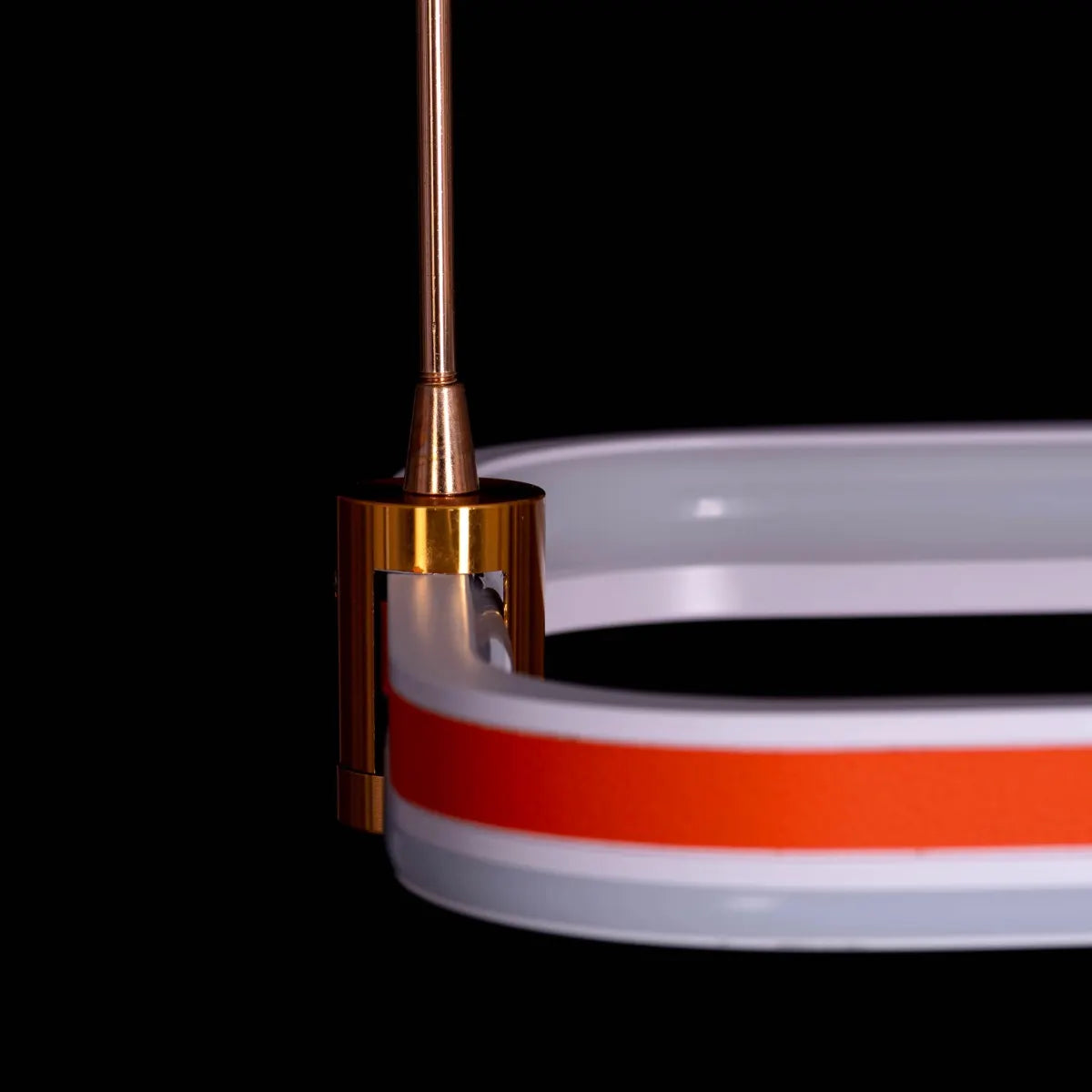 Love Test (Orange, Grey, Dimmable LED with Remote Control) Faux Leather Chandelier