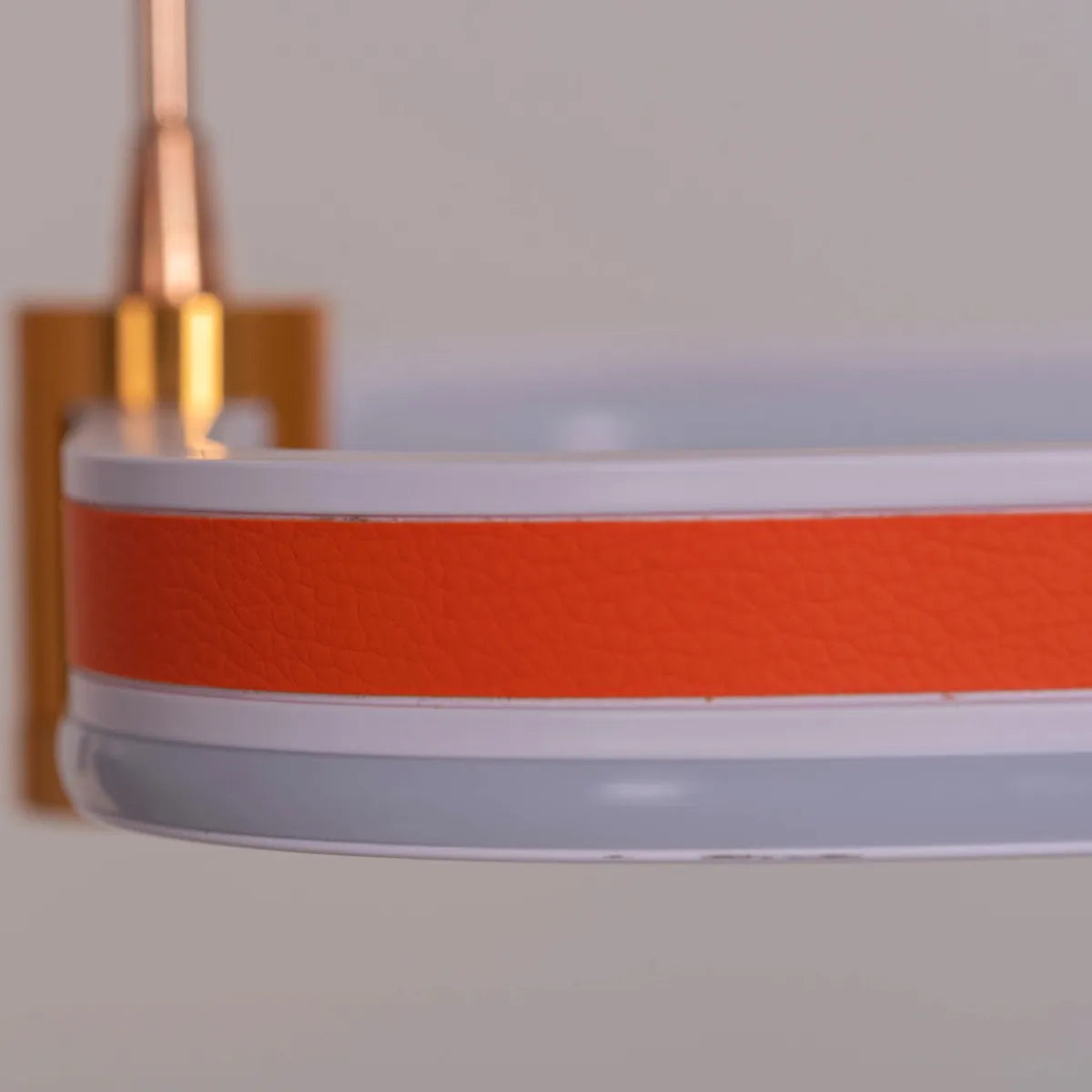 Love Test (Orange, Grey, Dimmable LED with Remote Control) Faux Leather Chandelier