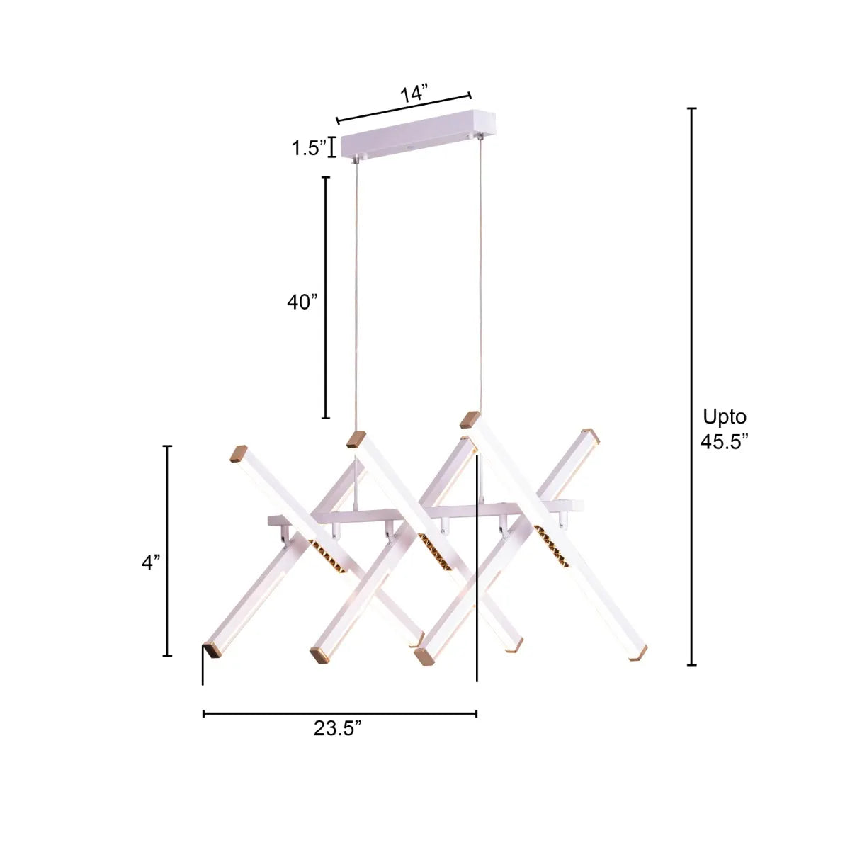 Speak Now Chandelier showcasing its modern geometric design.