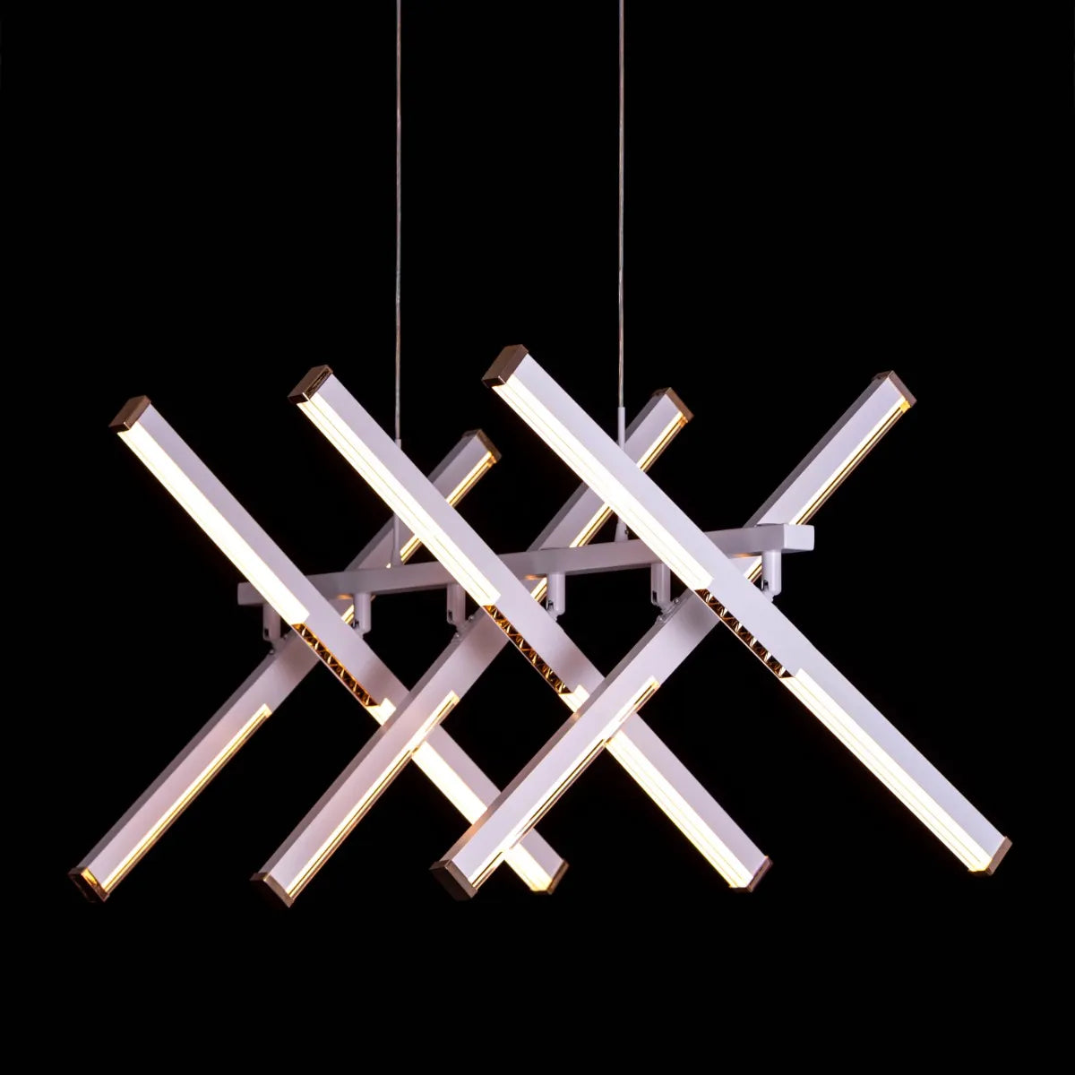 Speak Now Chandelier showcasing its modern geometric design.