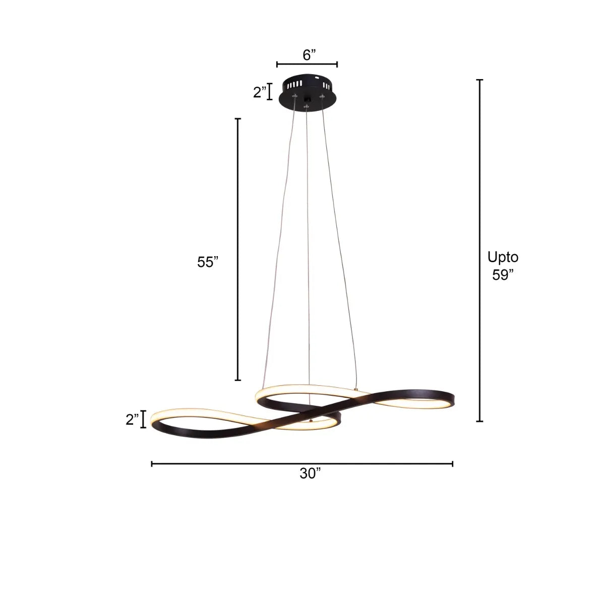 Dive Right In Medium Chandelier with Dimmable LED lighting and remote control.