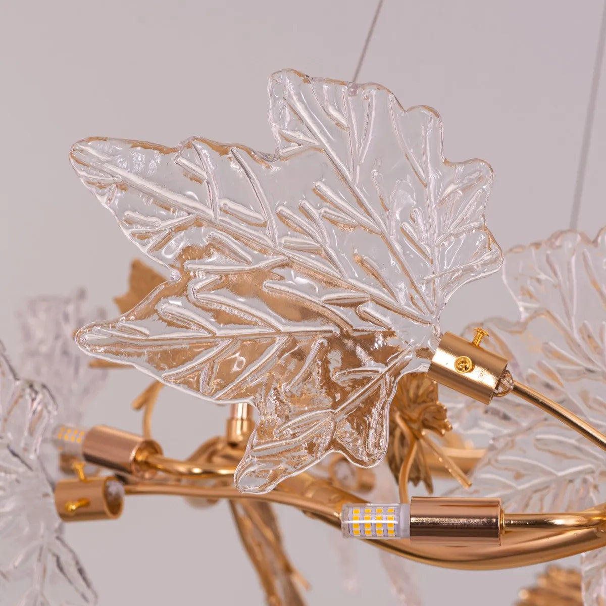 Falling For Flowers (Large, Gold) 1,2-Layer Tree Branch Crystal Chandelier