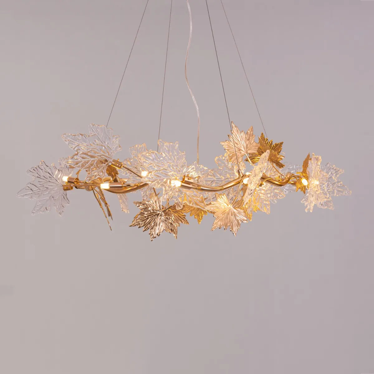 Falling For Flowers Chandelier in gold finish