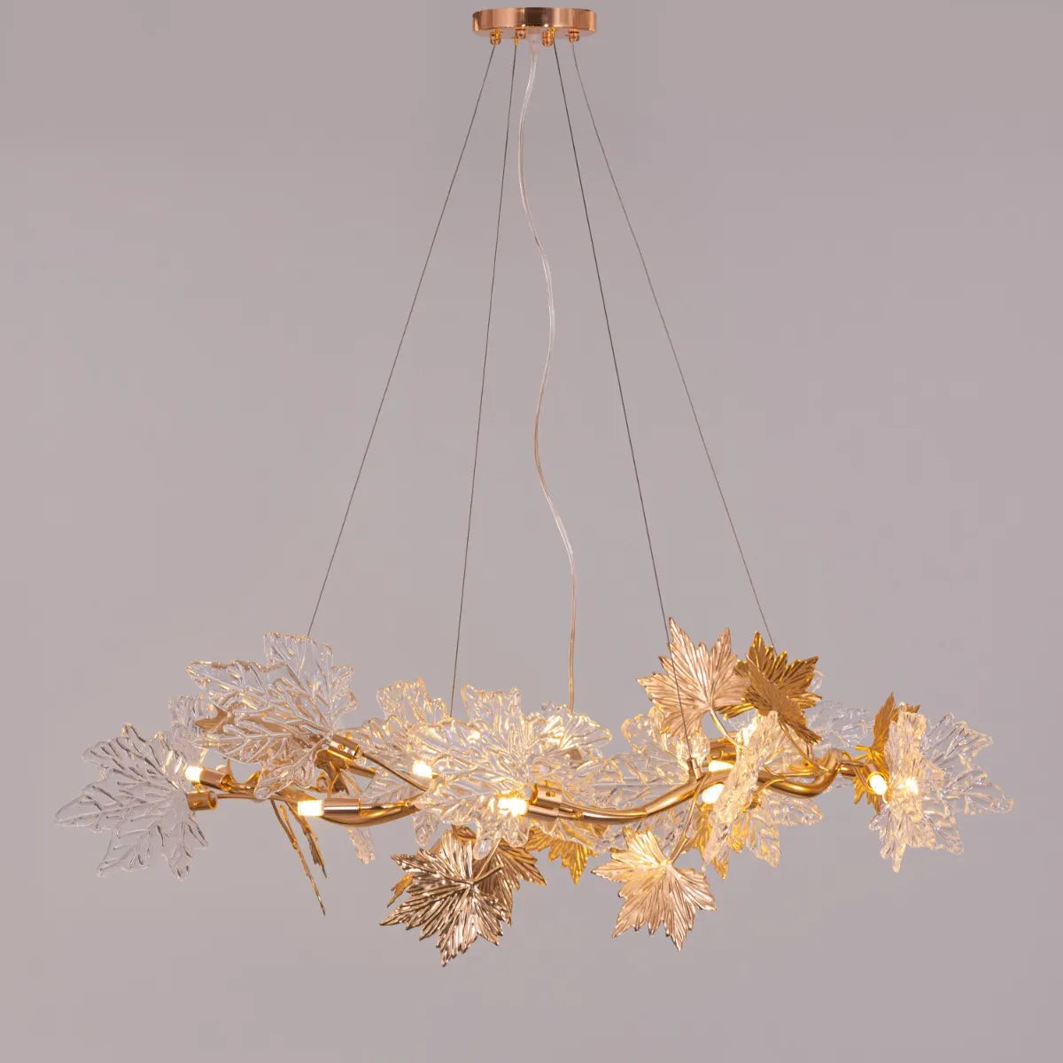 Falling For Flowers Chandelier in gold finish