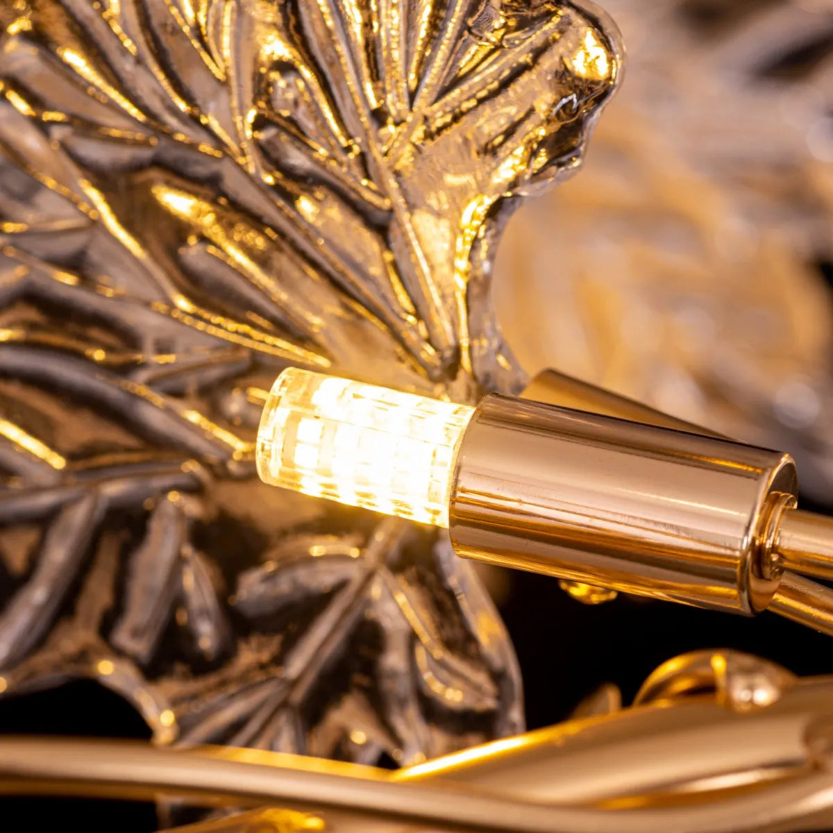 Falling For Flowers (Large, Gold) 1,2-Layer Tree Branch Crystal Chandelier