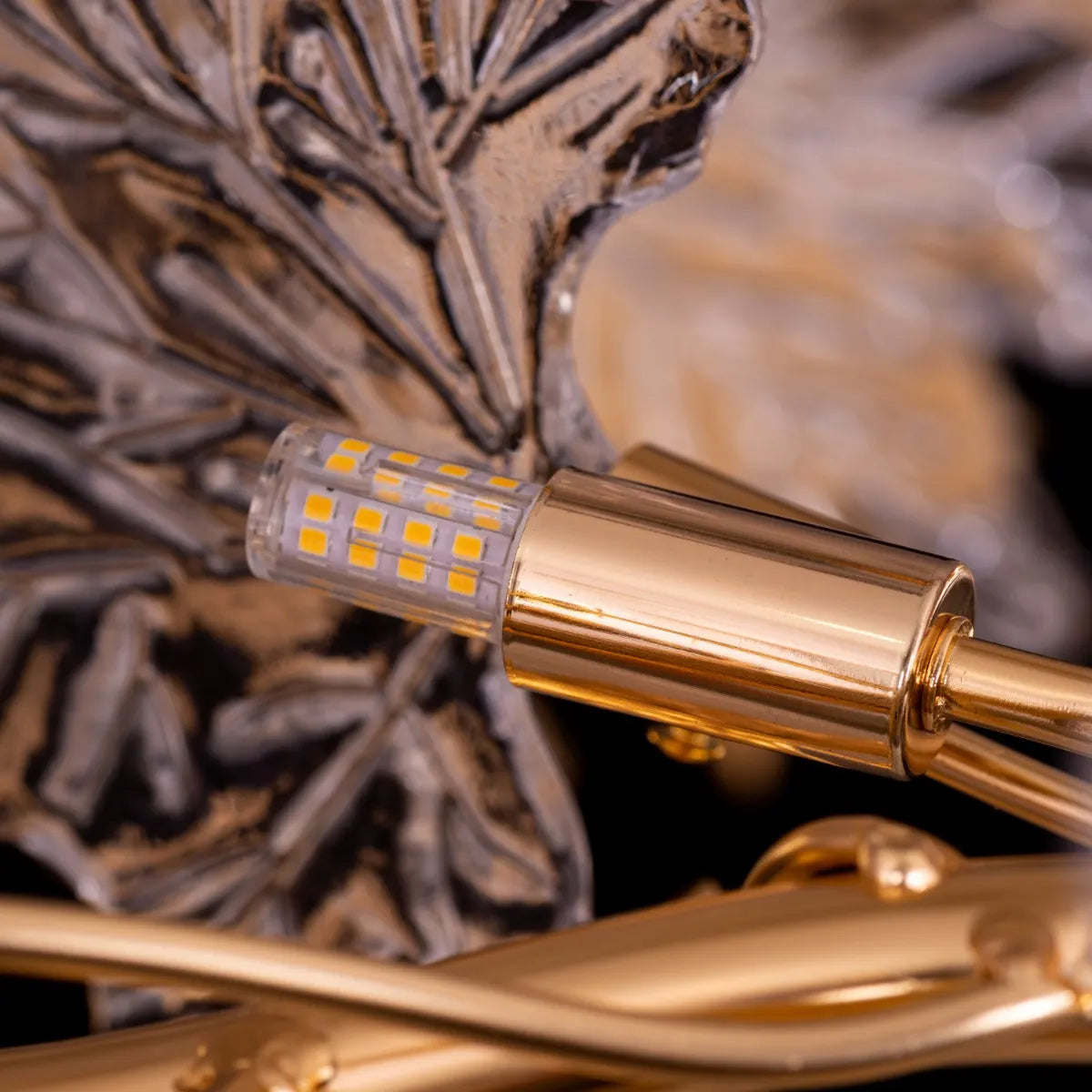 Falling For Flowers (Large, Gold) 1,2-Layer Tree Branch Crystal Chandelier