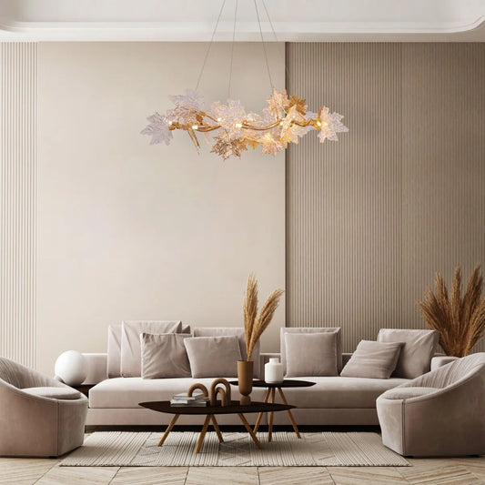 Falling For Flowers Chandelier in gold finish