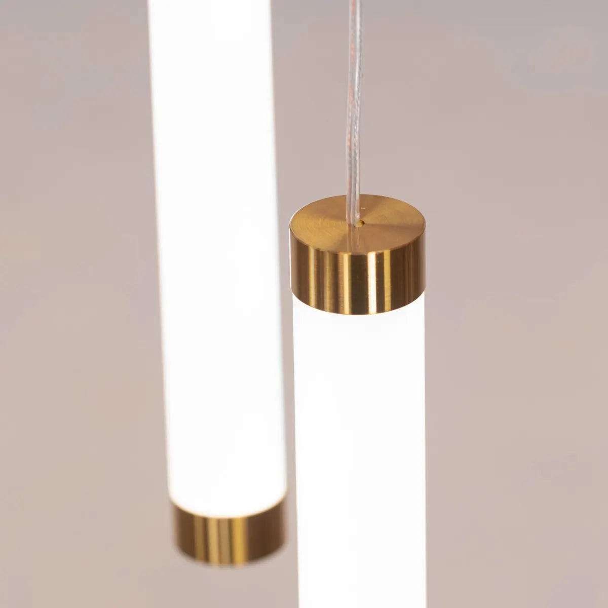 Left On Read (Large, White, Dimmable LED with Remote Control) Double Height Glass Chandelier