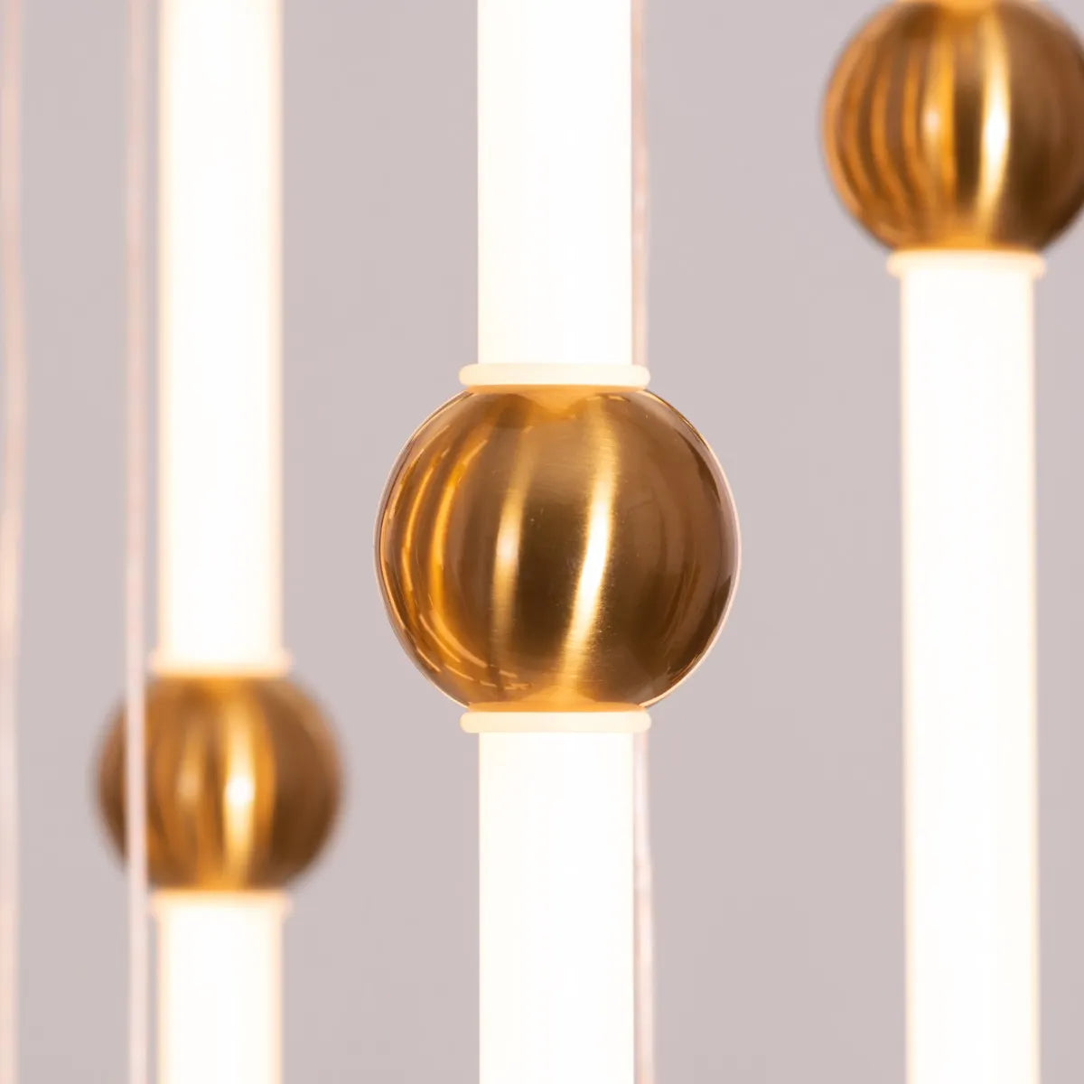 Left On Read (Large, White, Dimmable LED with Remote Control) Double Height Glass Chandelier