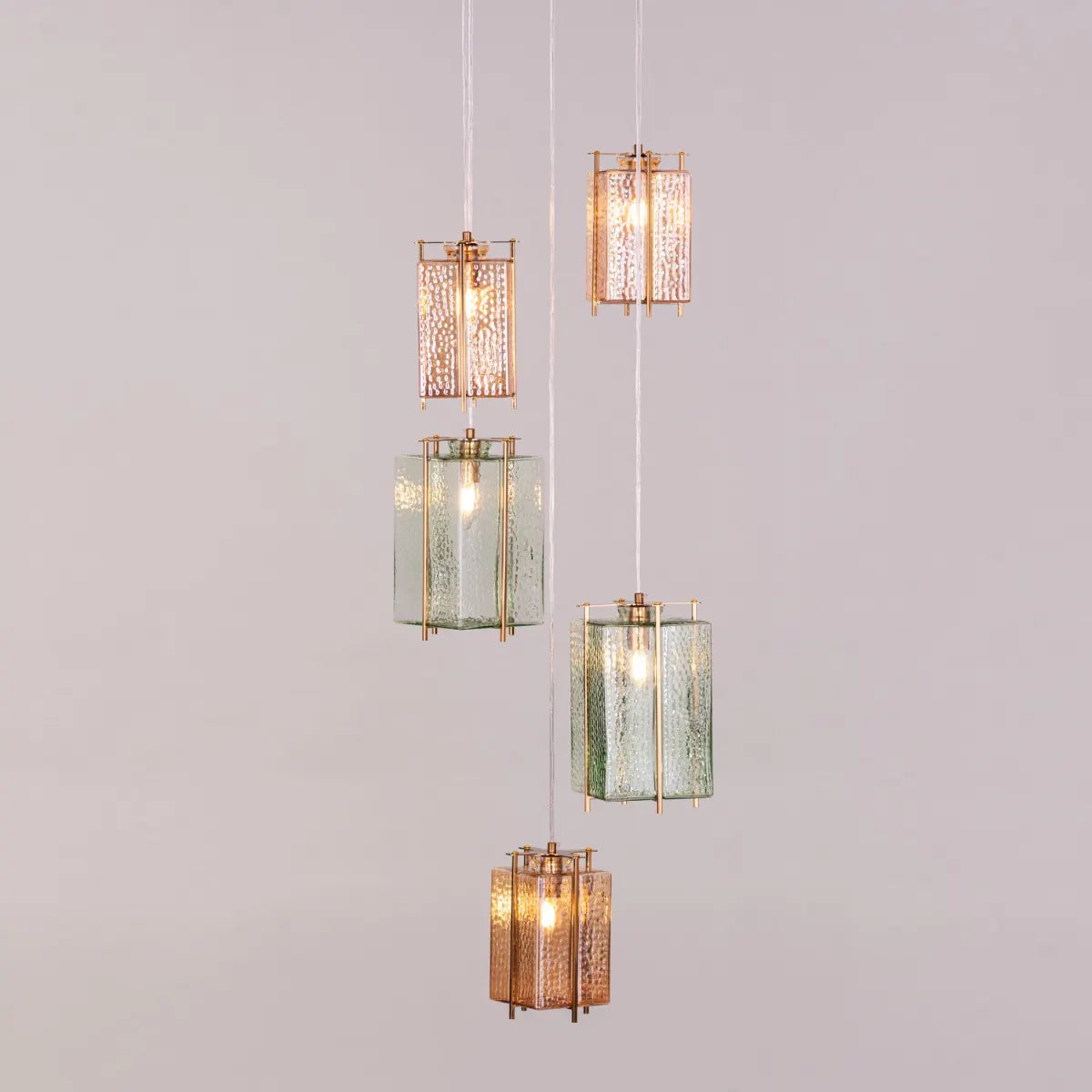 Take The Leap Textured Glass Chandelier