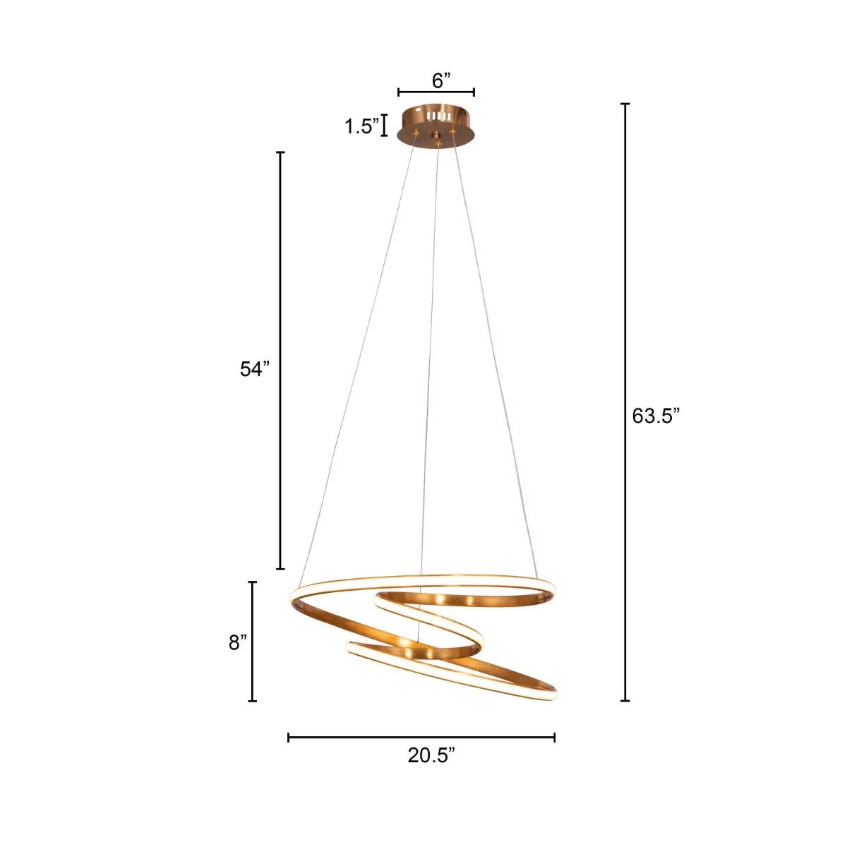 Sleepover Chandelier in sleek finish