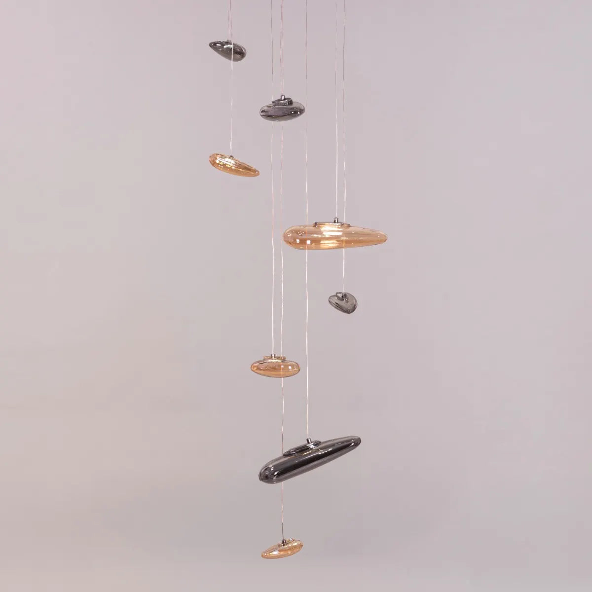 Raise Your Glass Double Height Glass Chandelier