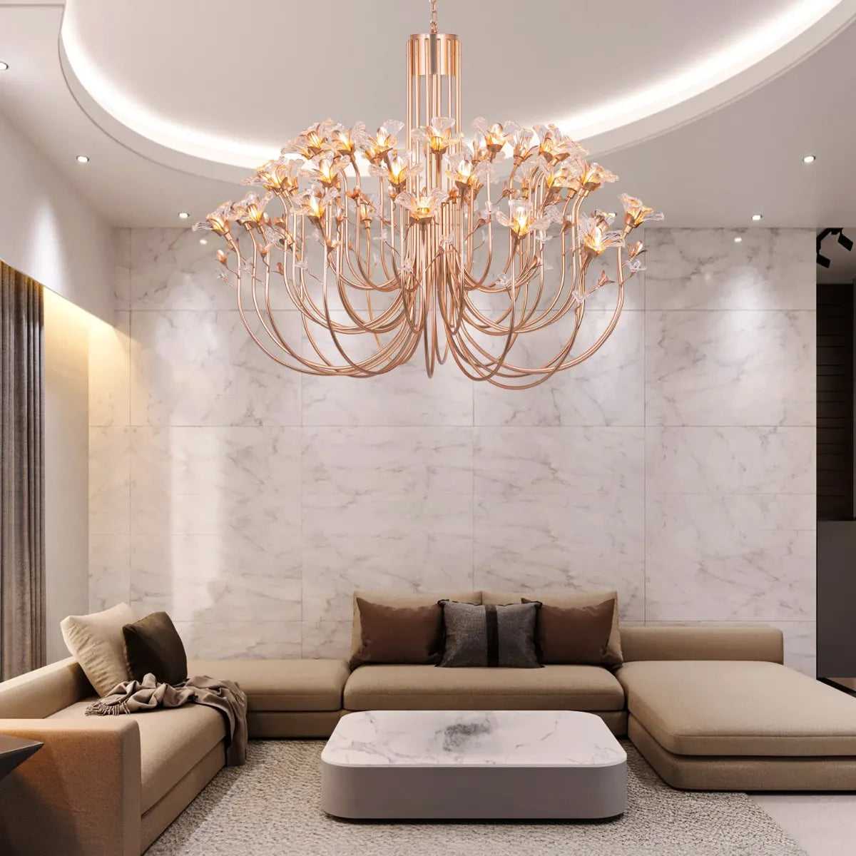 Pleasure My Treasure (Large, Gold) Crystal Chandelier