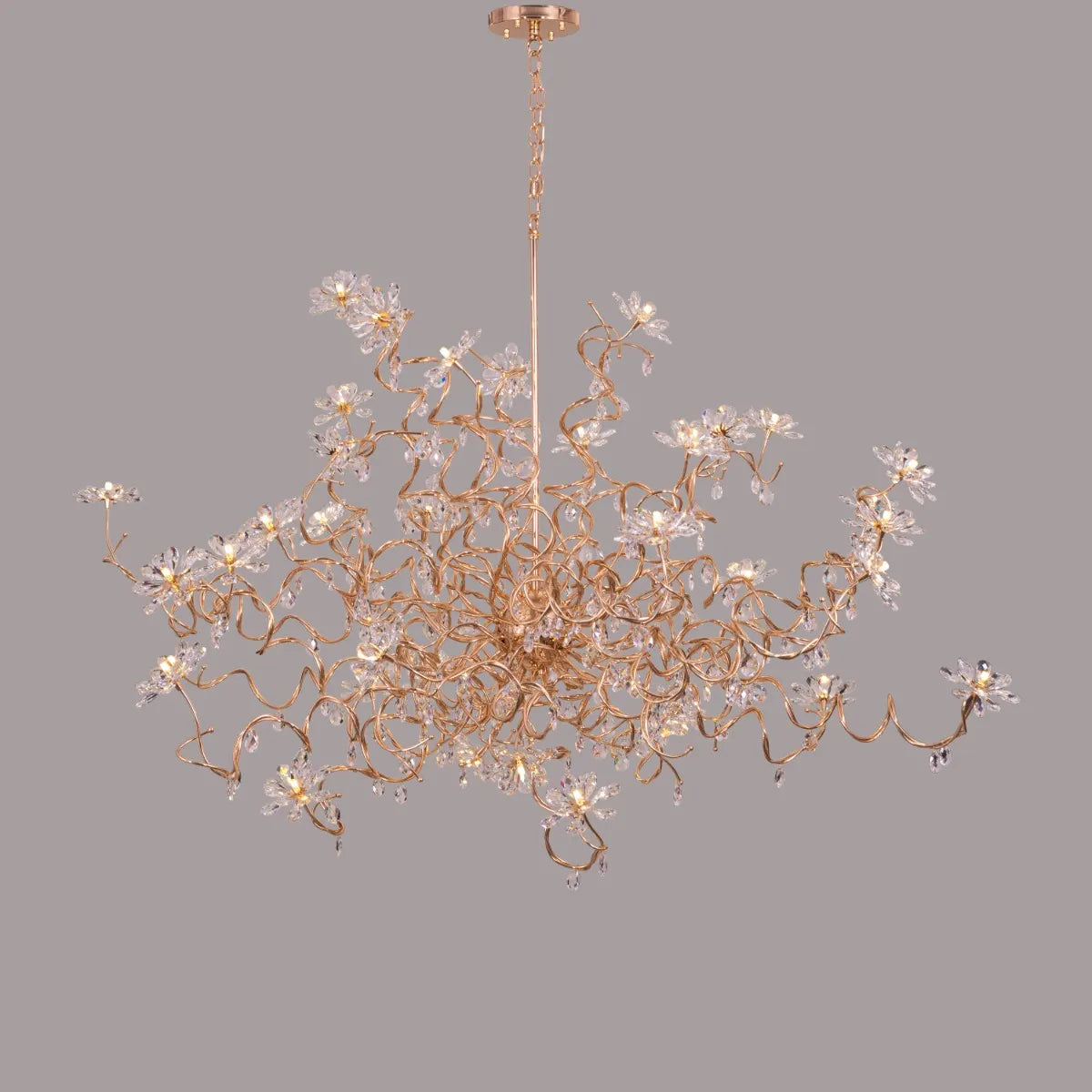 Control The Trolls (Large, Gold) Crystal Chandelier