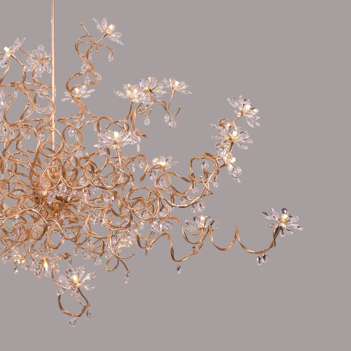 Control The Trolls (Large, Gold) Crystal Chandelier