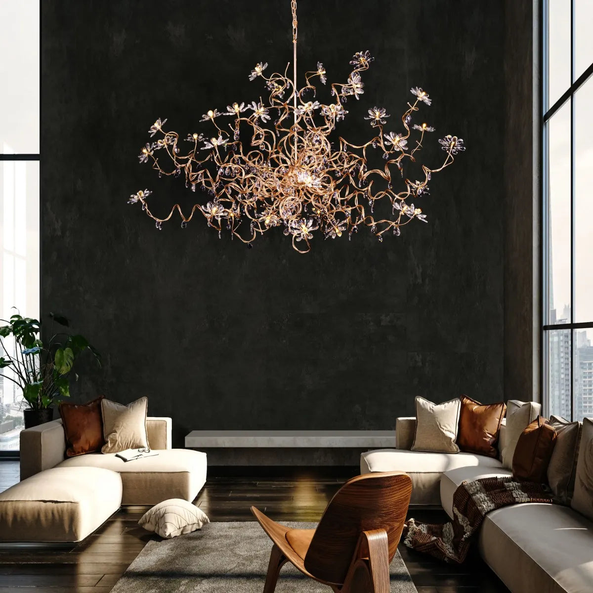 Control The Trolls (Large, Gold) Crystal Chandelier