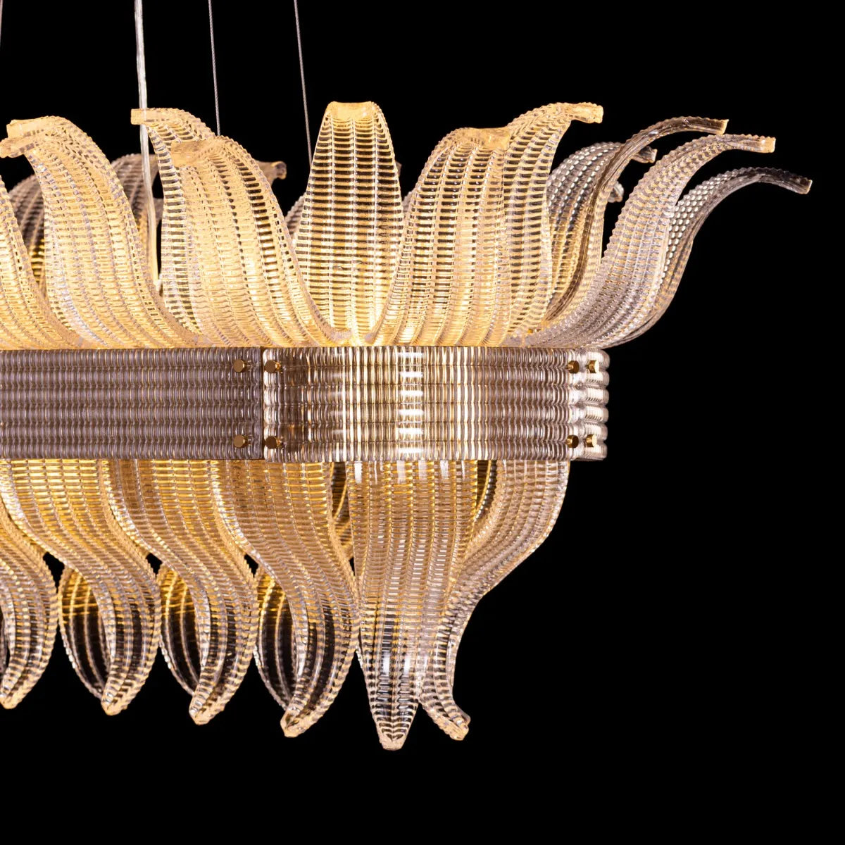 Seat At The Table Large Gold Crystal Chandelier