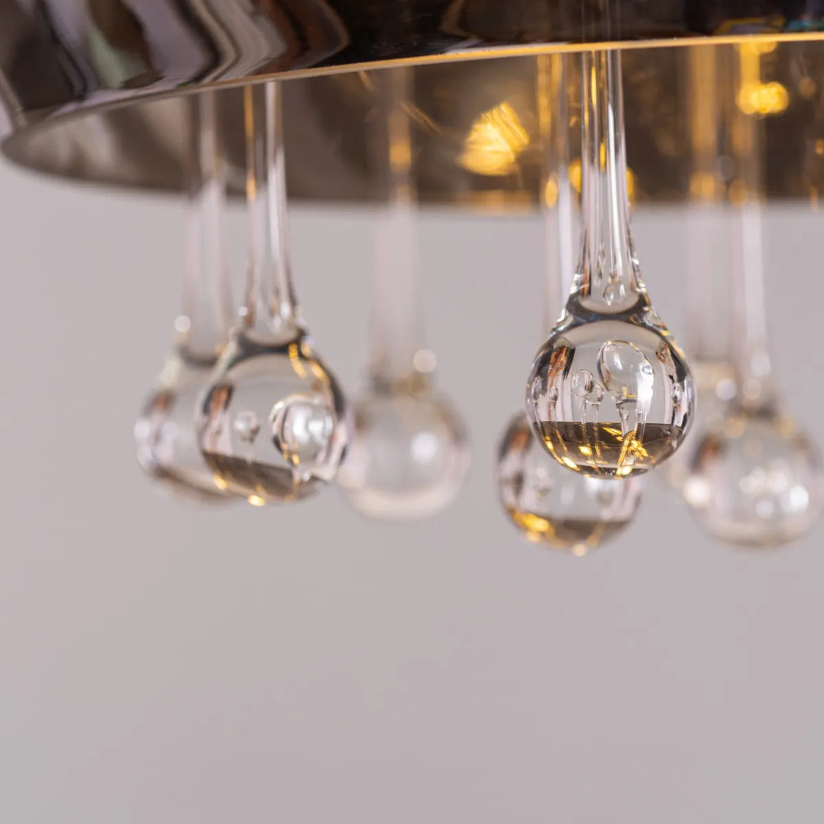 Enamoured Mini (28 cm, Smokey Grey, Mirror Finish) Crystal Pendant Light